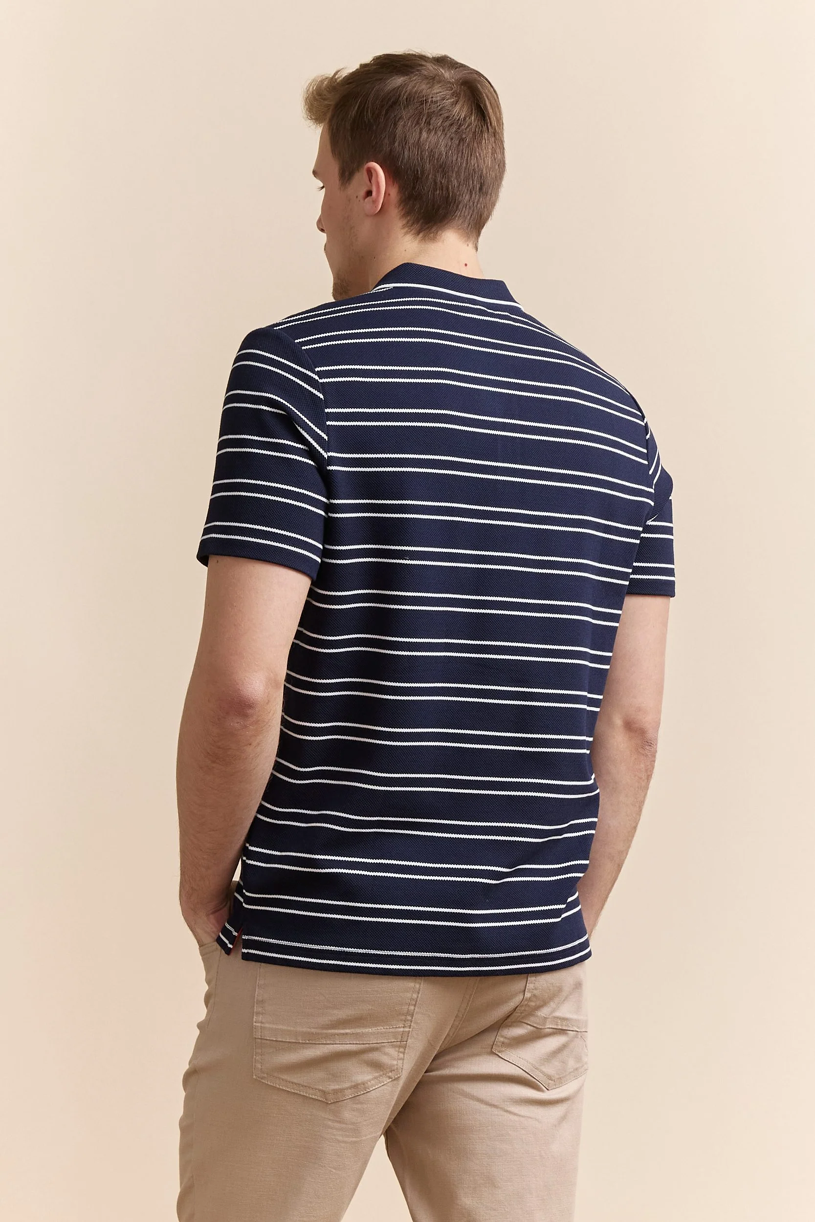 Nautical stripes zip polo - Image 2