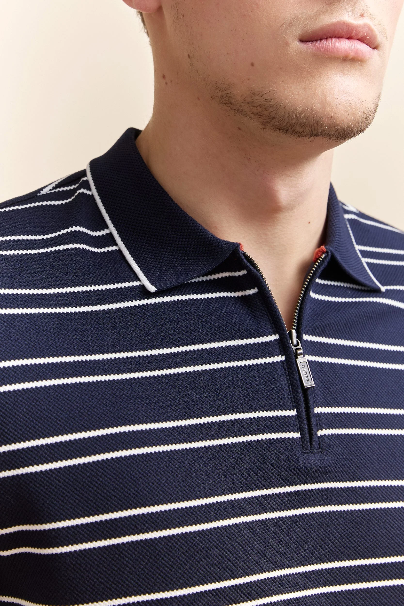 Nautical stripes zip polo - Image 3