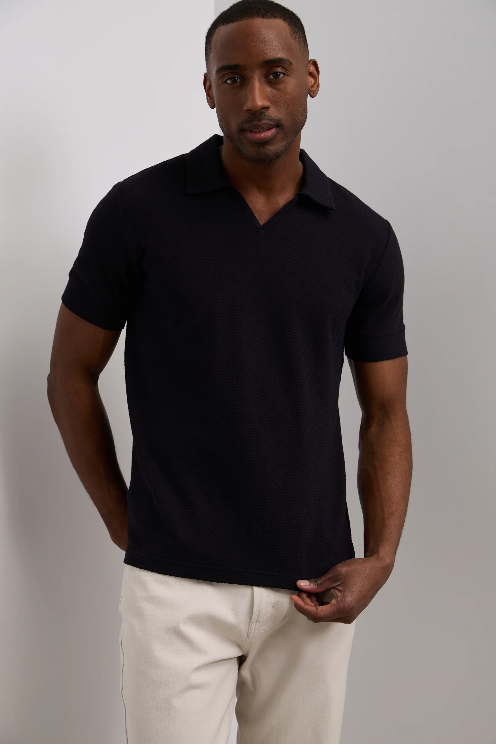 Open collar polo - Image 3