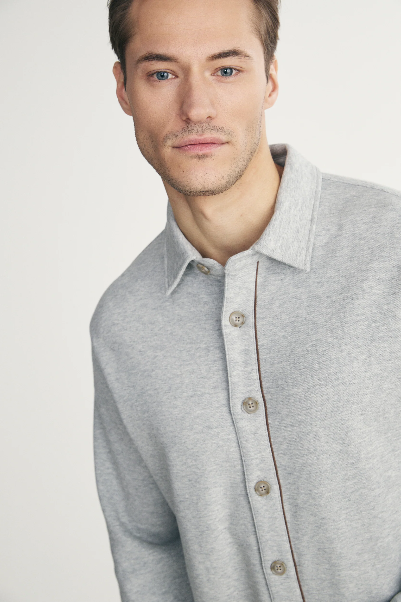 Overshirt with faux suede details - Image 4