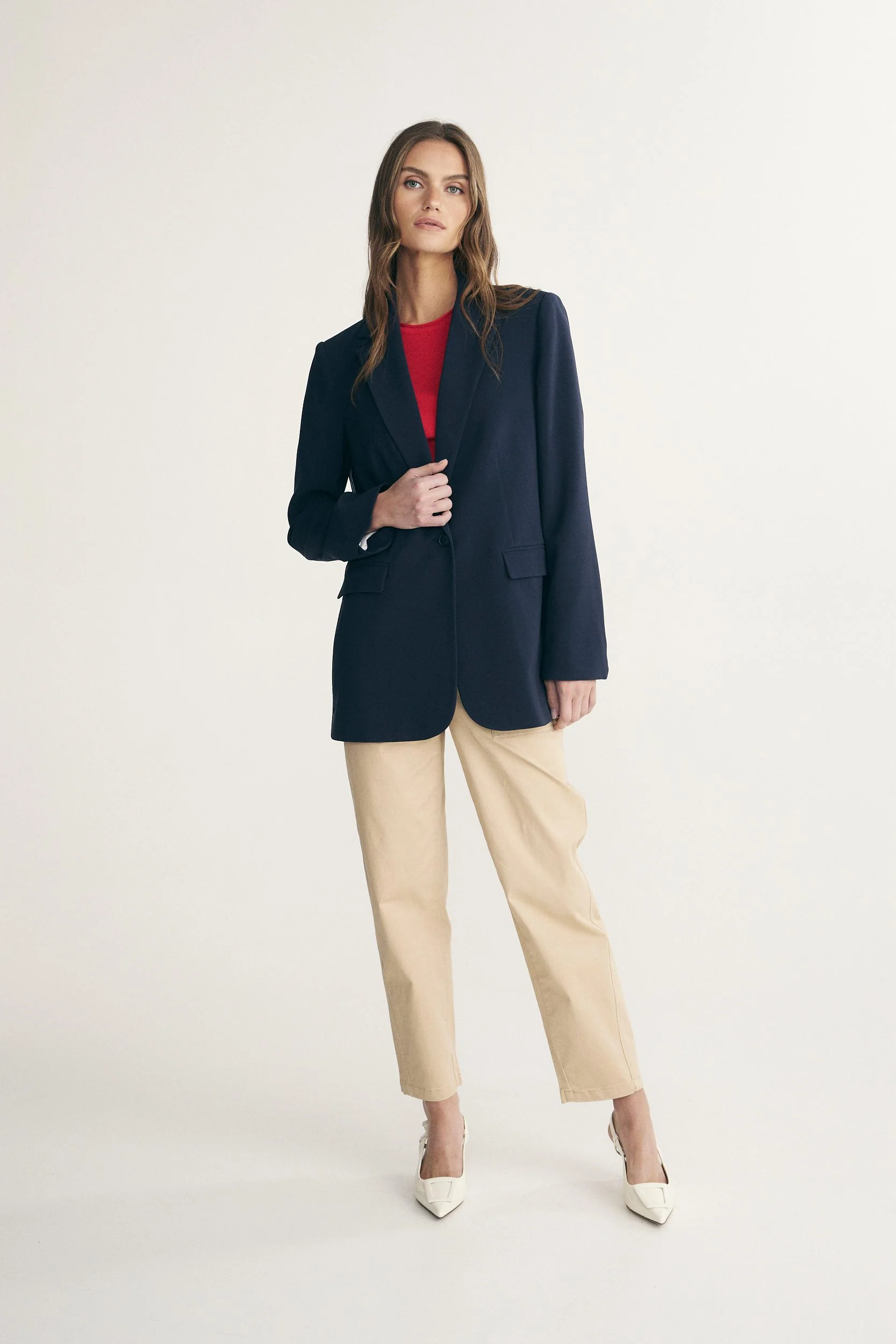 Oversized blazer with ribbon - Image 3