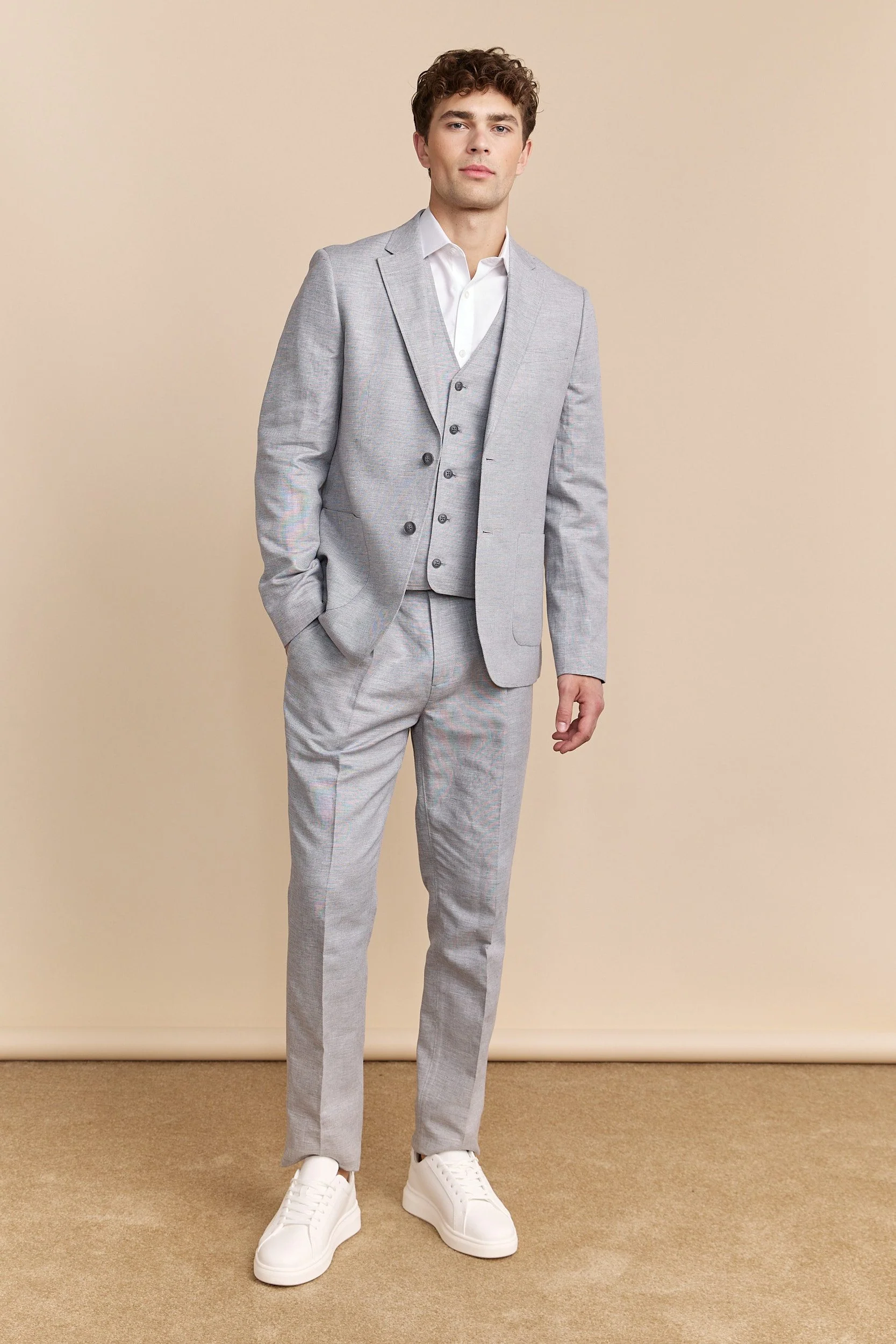 Patch pockets linen vest - Image 5