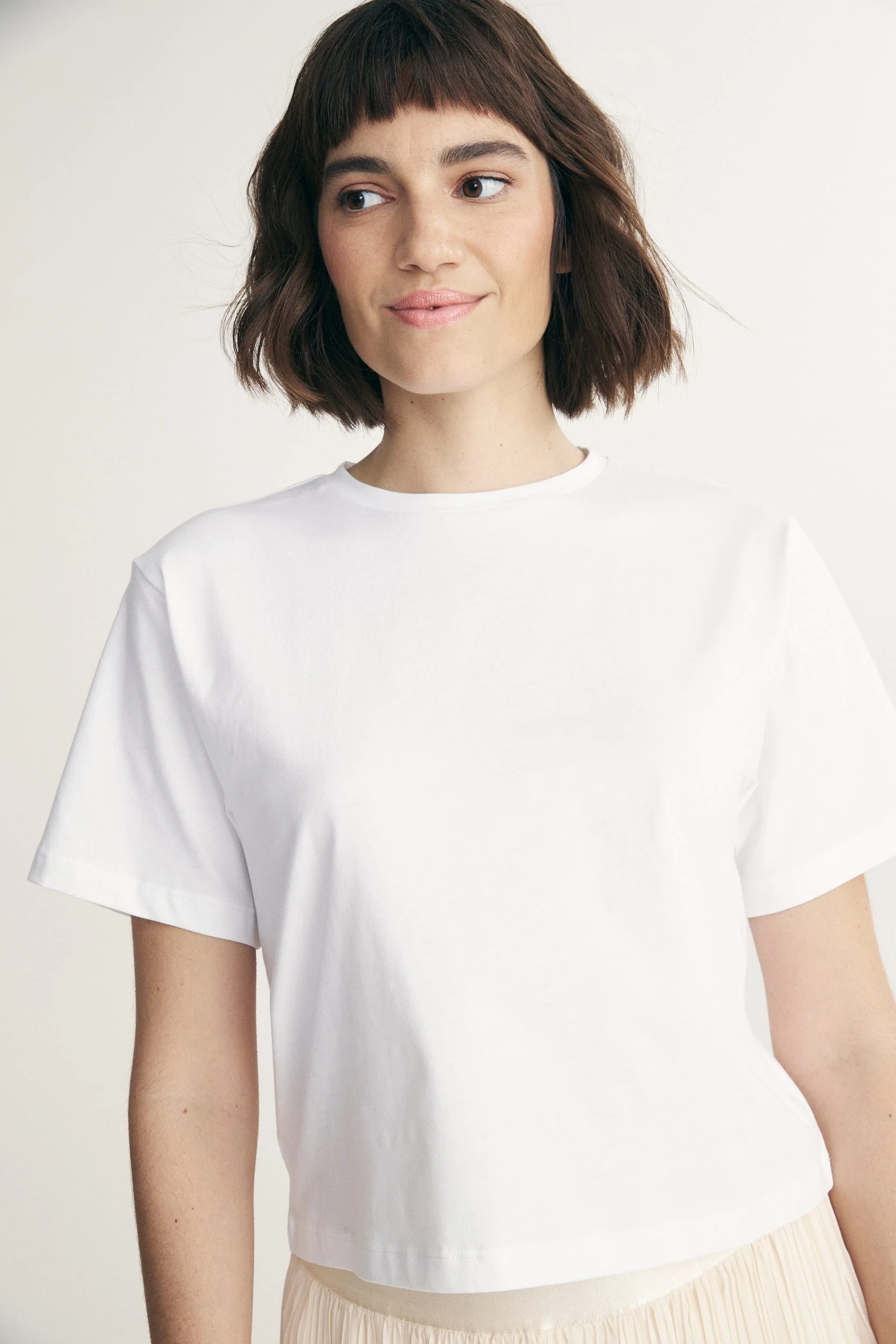 Pima cotton cropped t-shirt