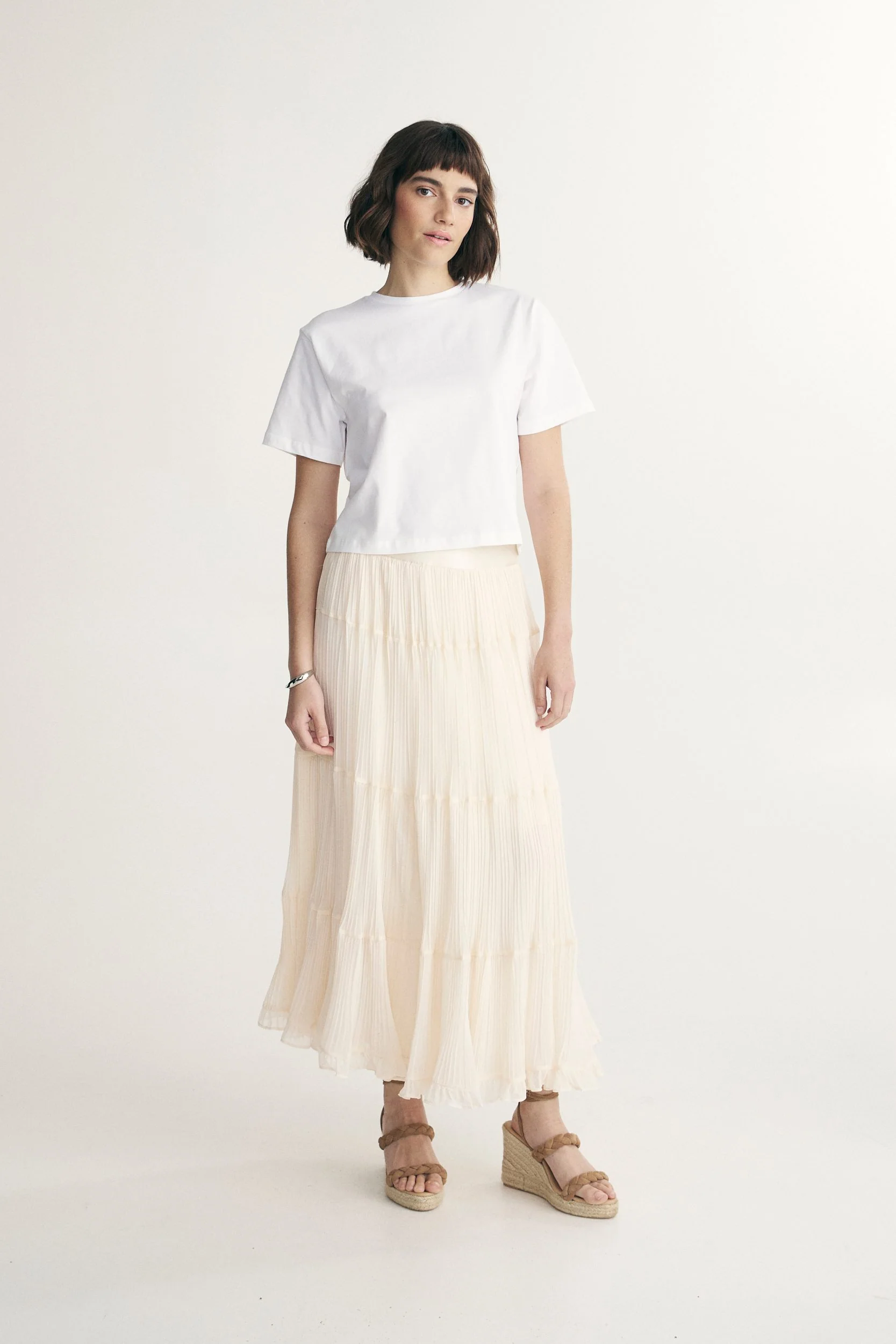 Pima cotton cropped t-shirt - Image 3