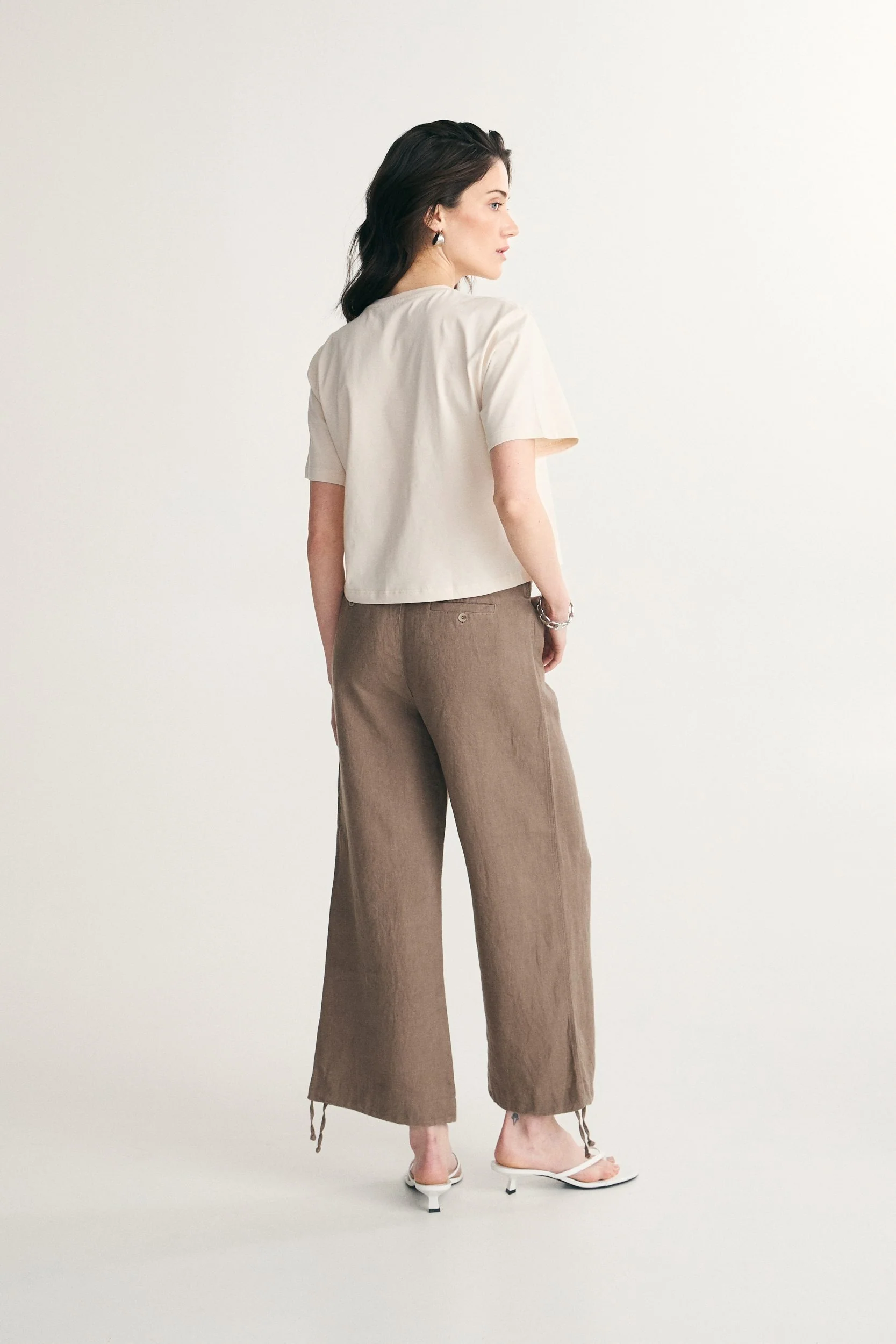 Pima cotton cropped t-shirt - Image 5