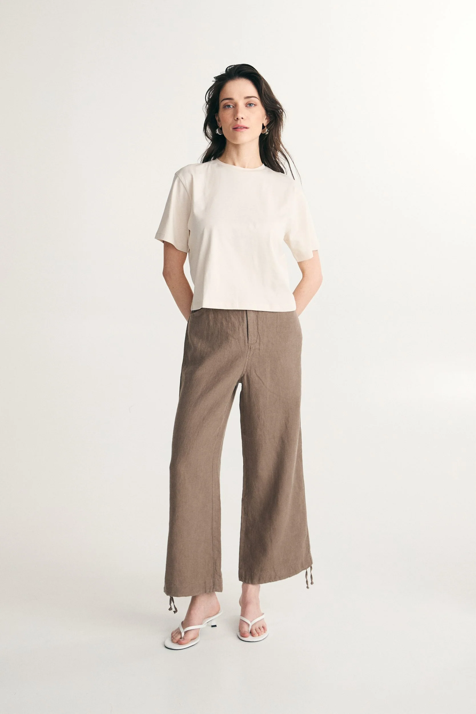 Pima cotton cropped t-shirt - Image 6