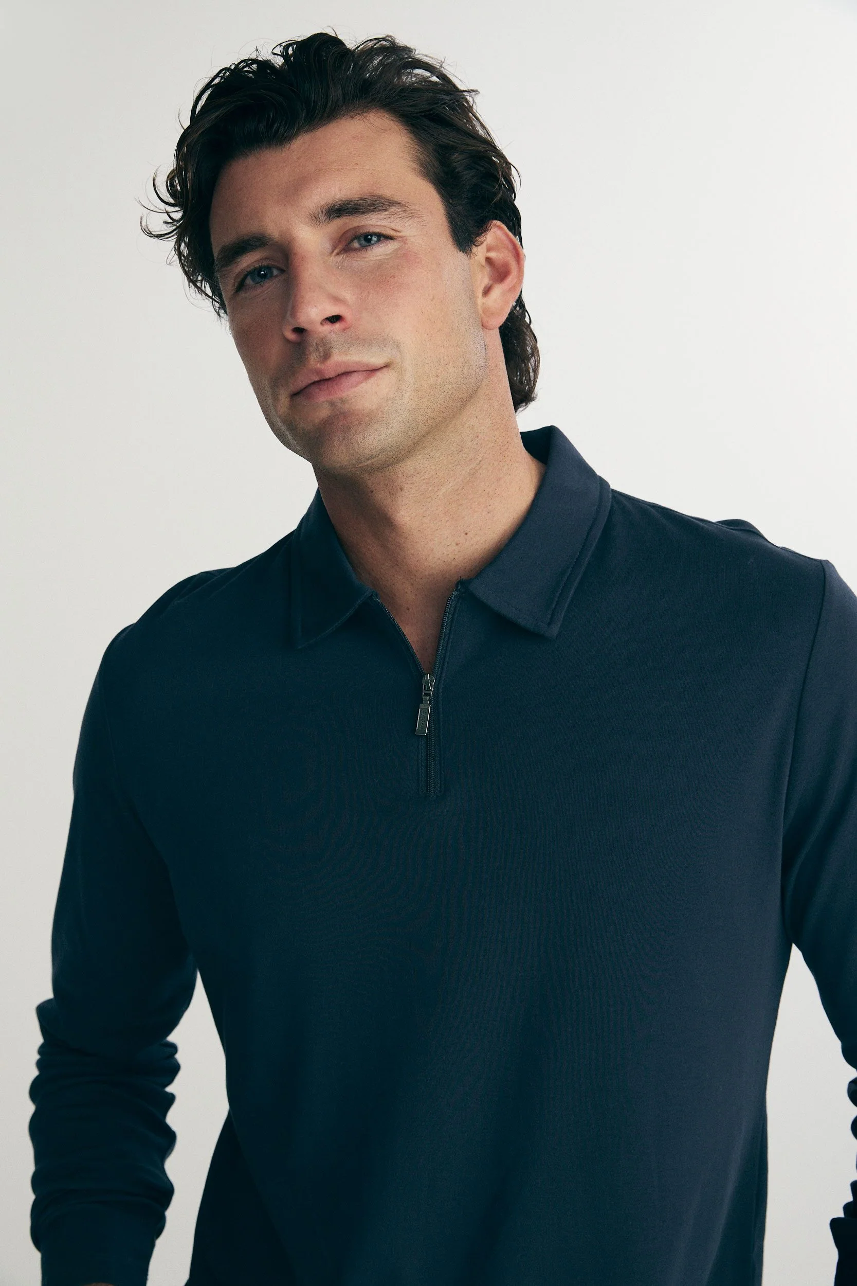 Pima cotton long sleeves polo - Image 2