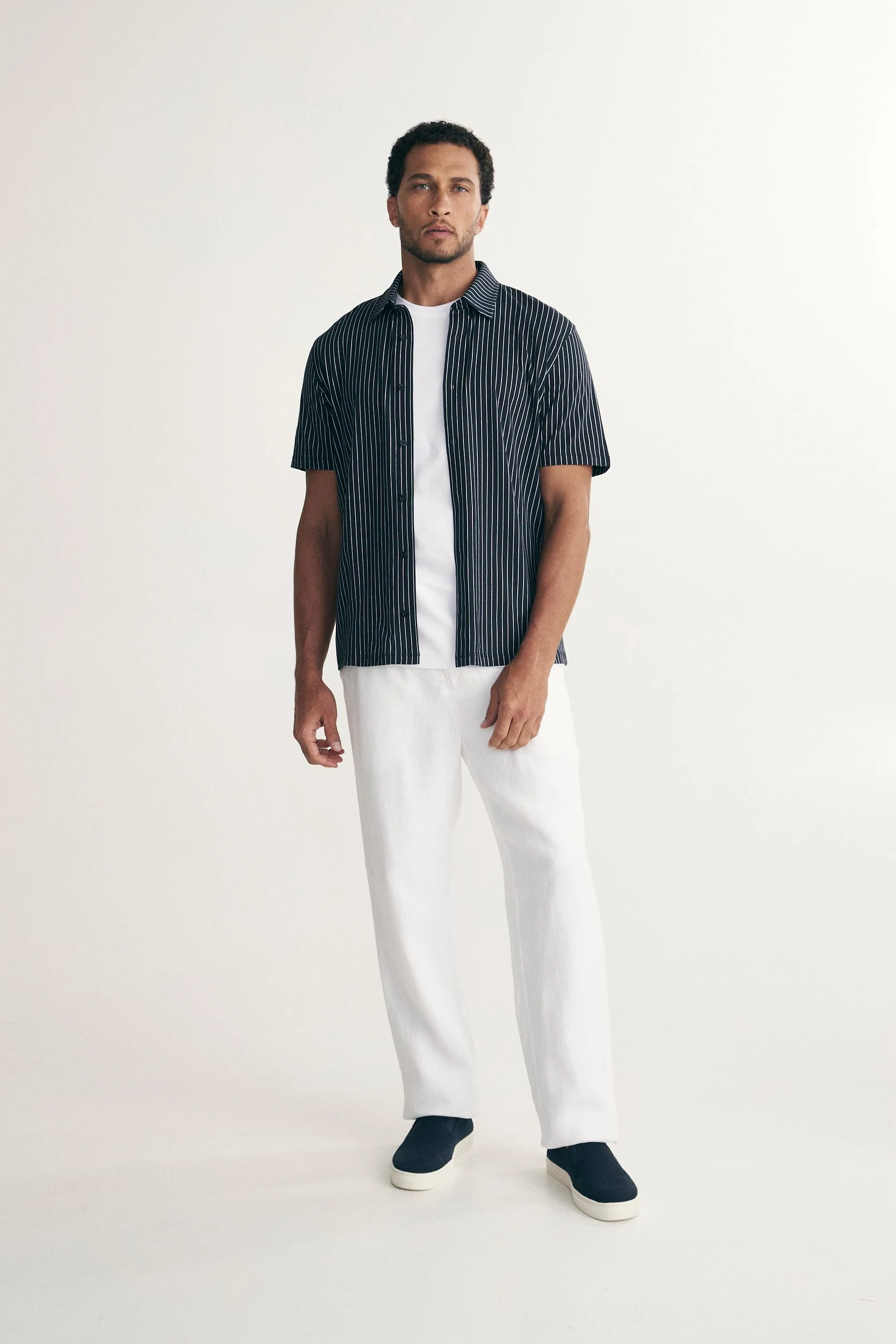 Pinstripe jersey shirt - Image 3