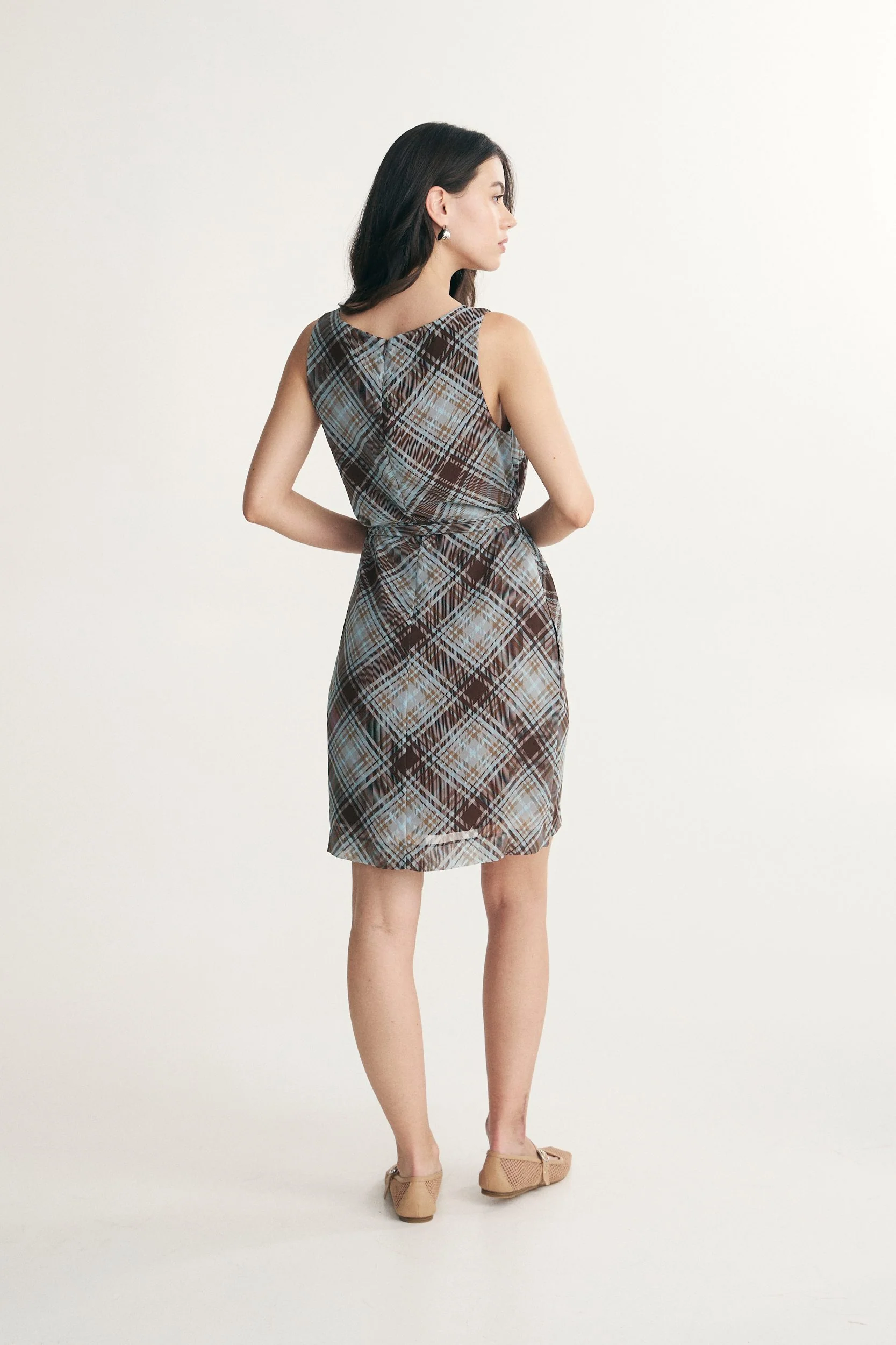 Plaid A line dress - Image 2