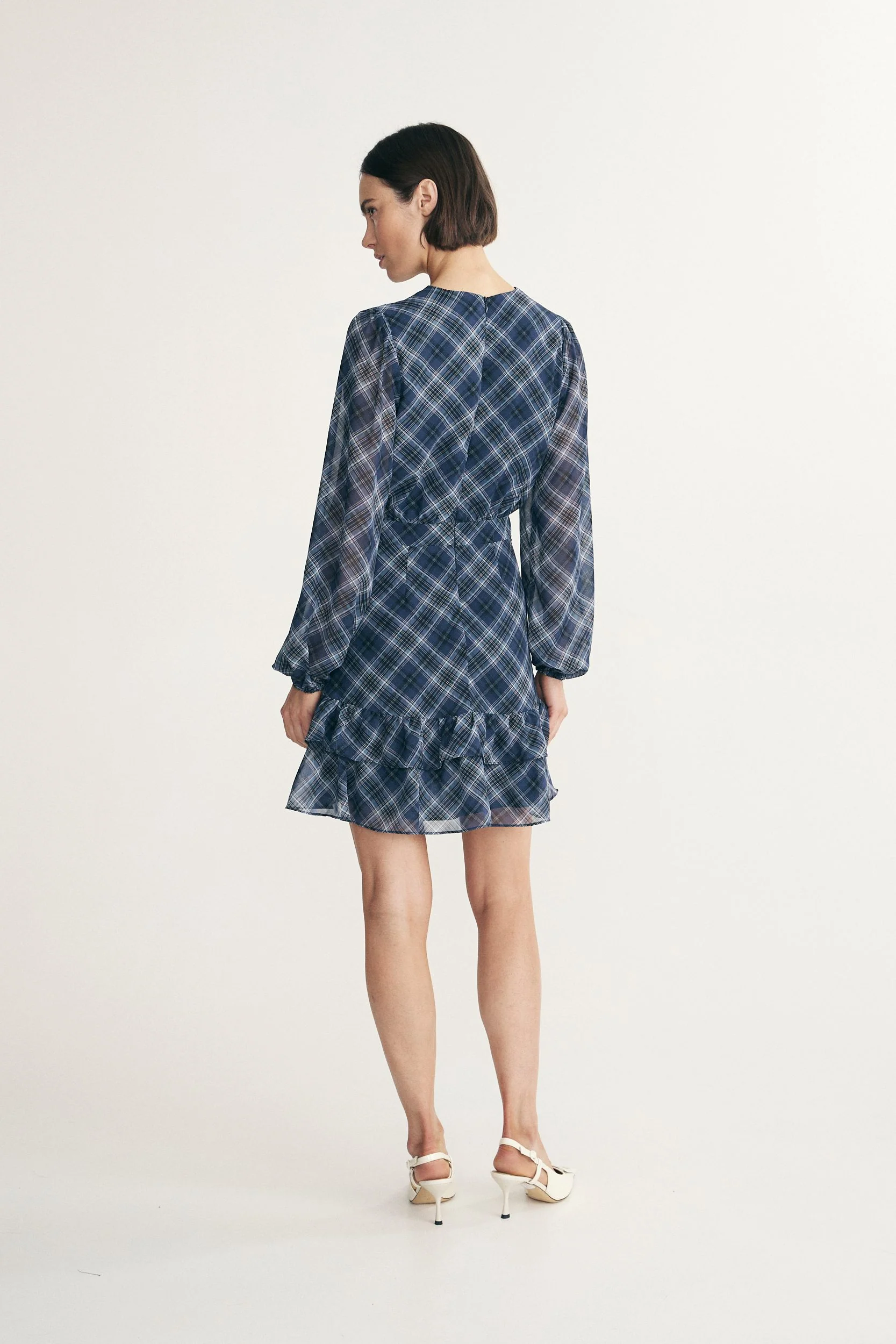 Plaid fluid dress - Image 2