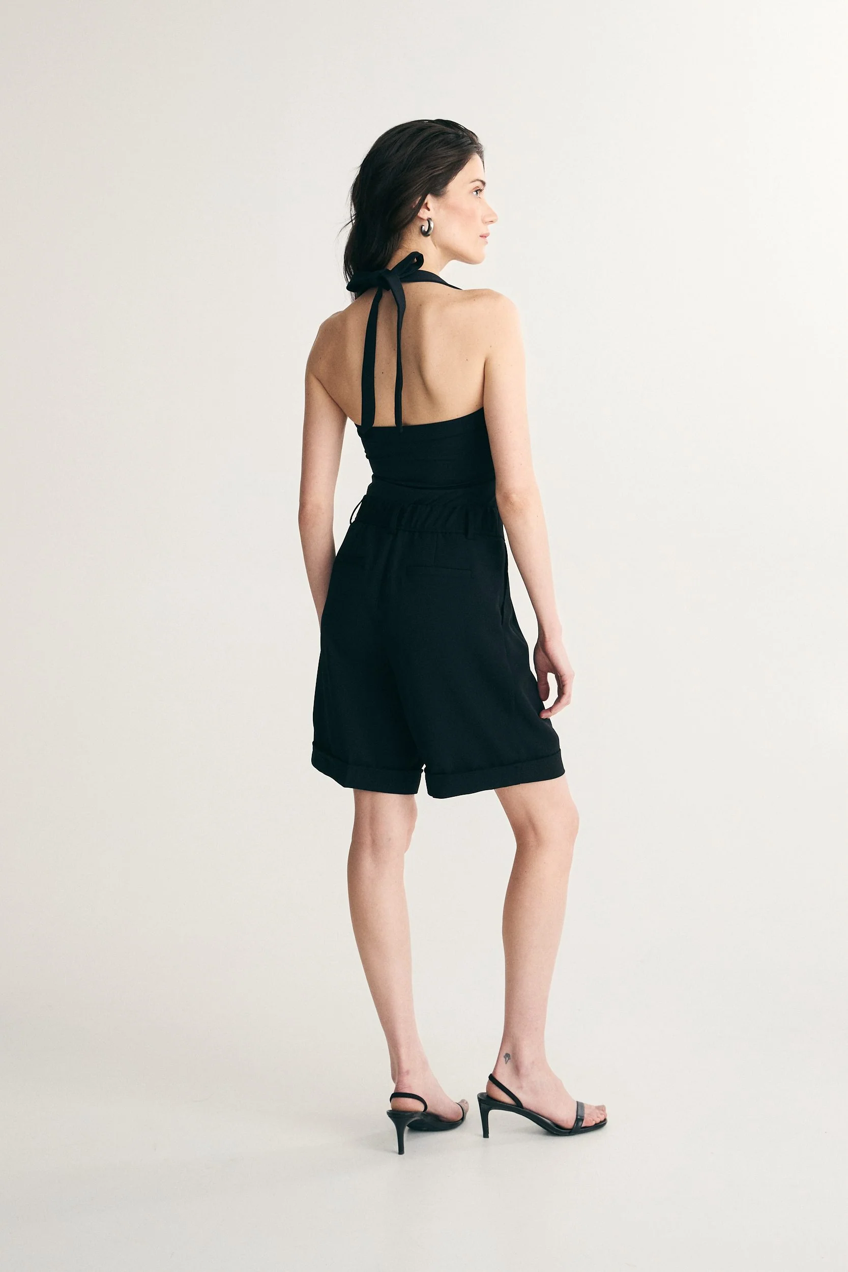 Pleated high waist shorts - Image 2