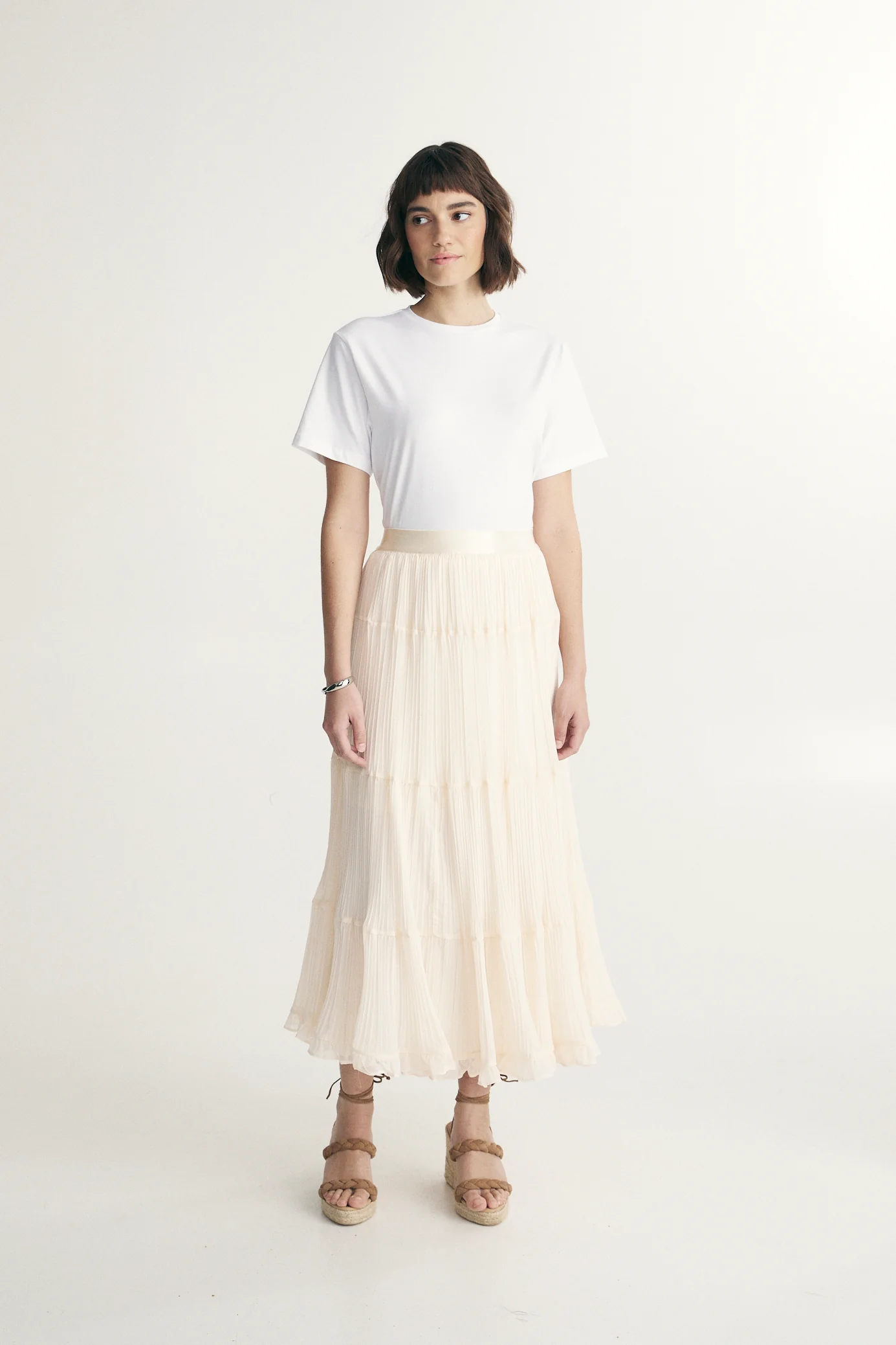 Pleated mesh skirt - Image 2