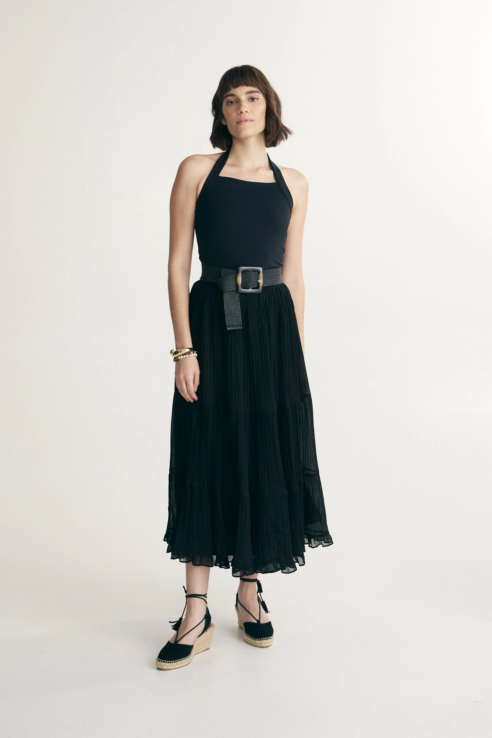 Pleated mesh skirt - Image 6
