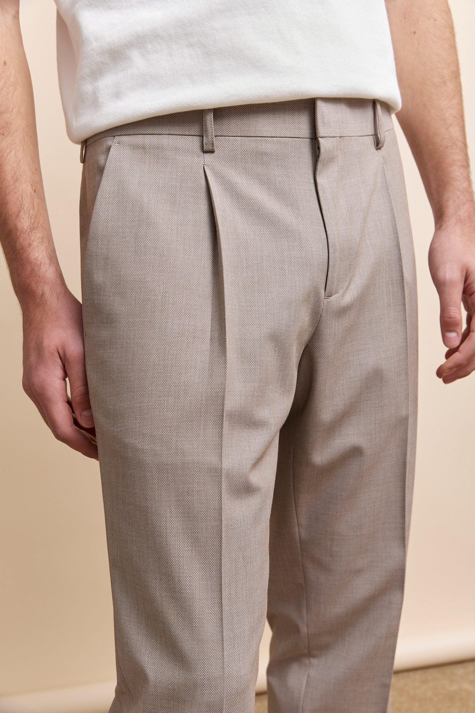 Pleated textured pant - Image 2