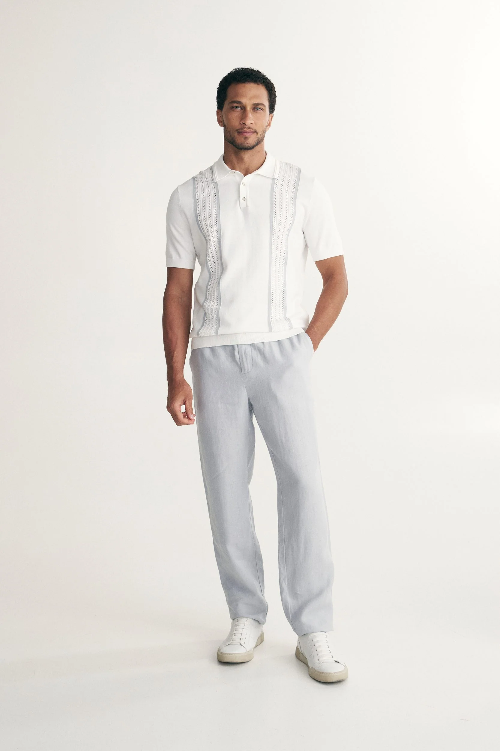 Pointelle stripes polo - Image 4
