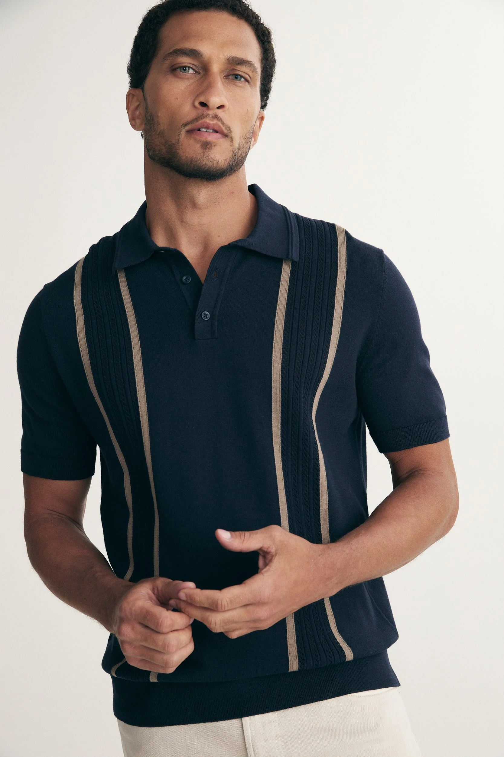 Pointelle stripes polo - Image 5