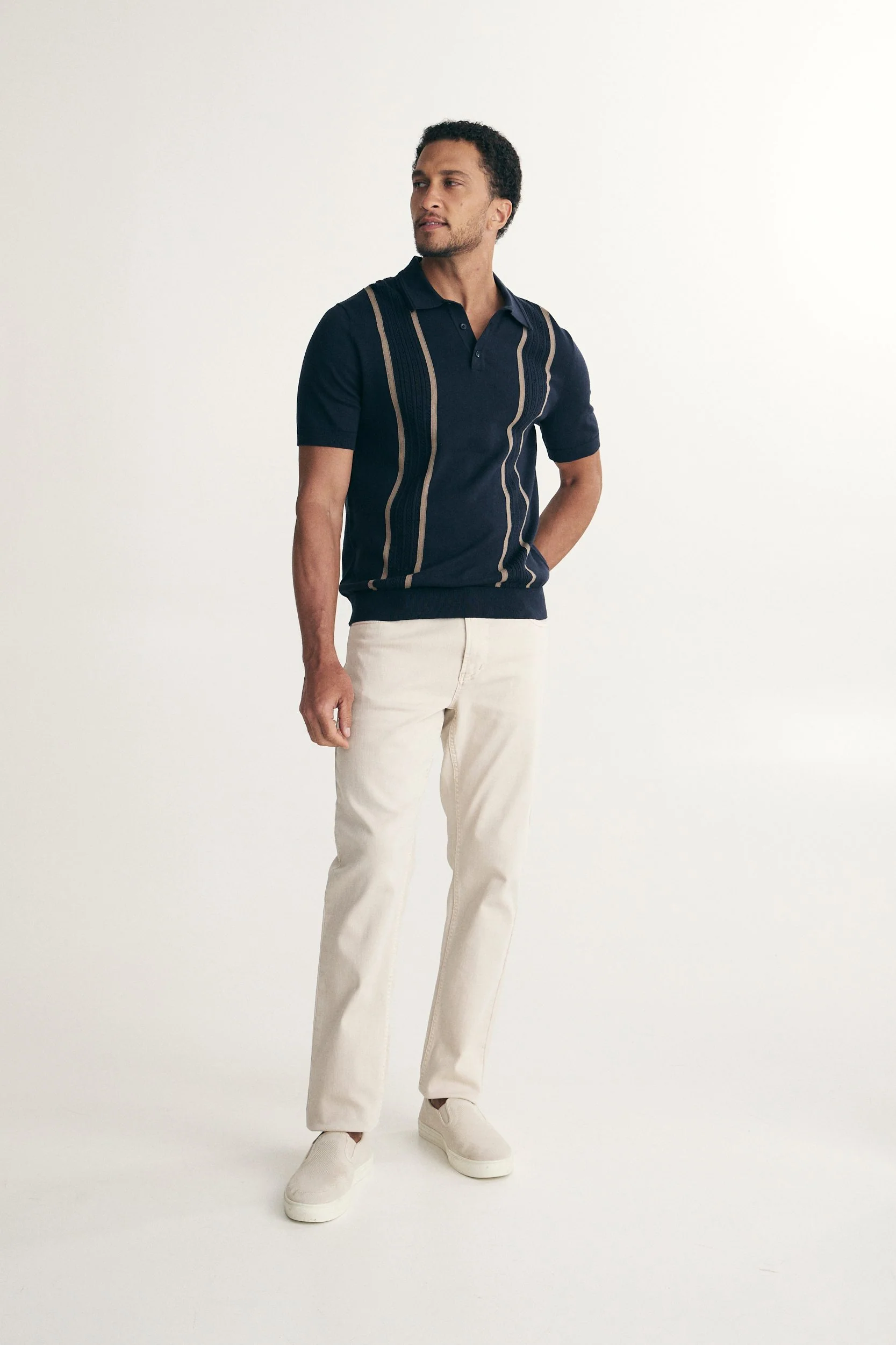 Pointelle stripes polo - Image 7
