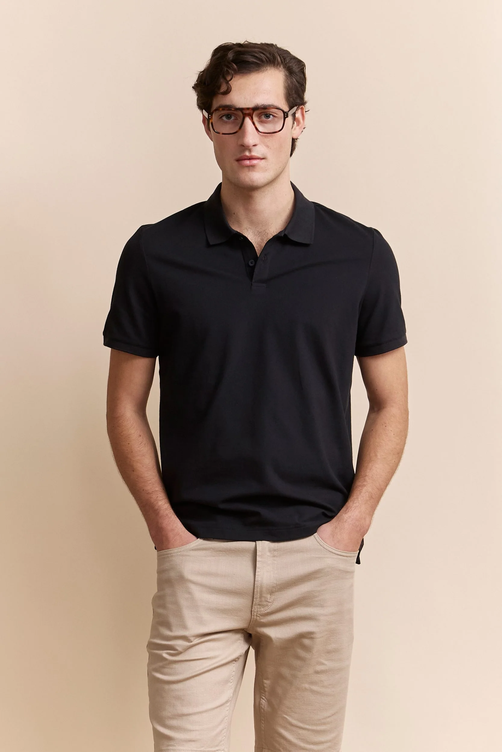 Polo with detail at collar - Image 4