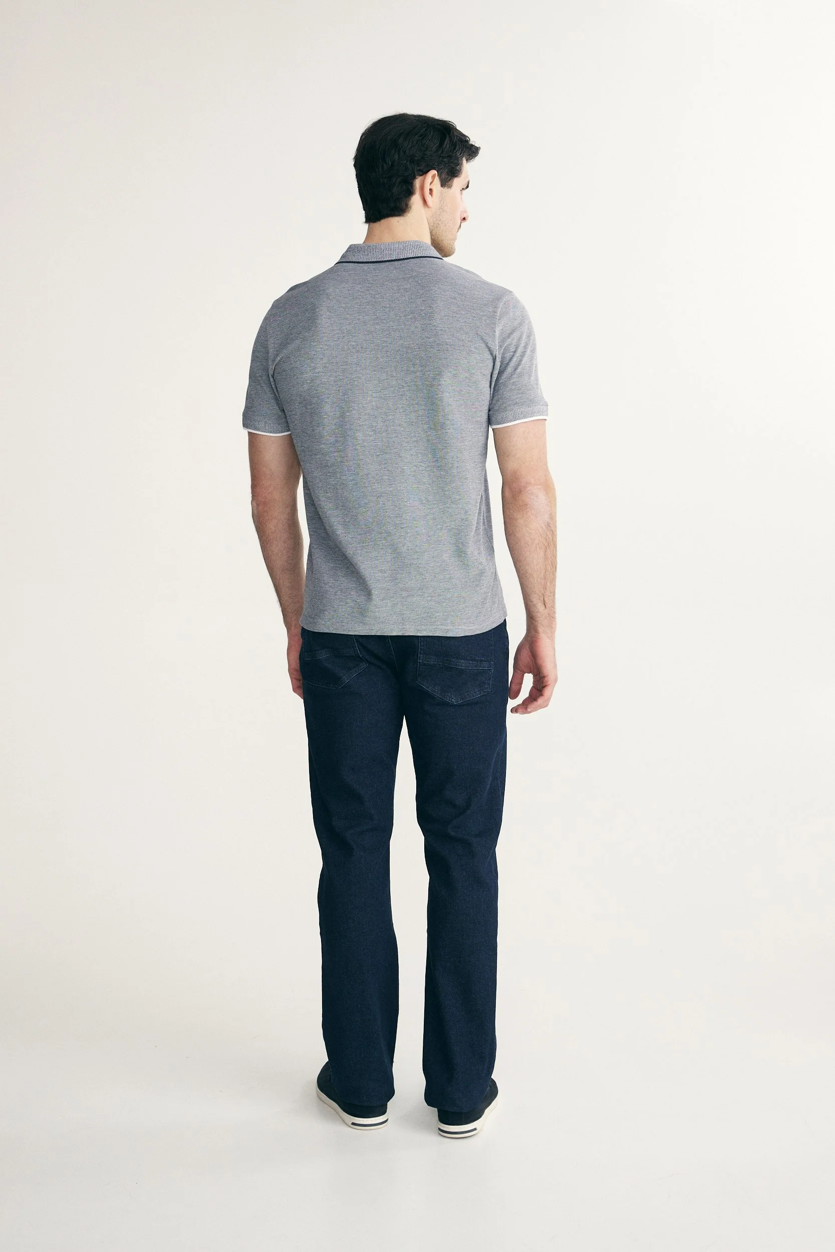 Polo with textured rib - Image 2