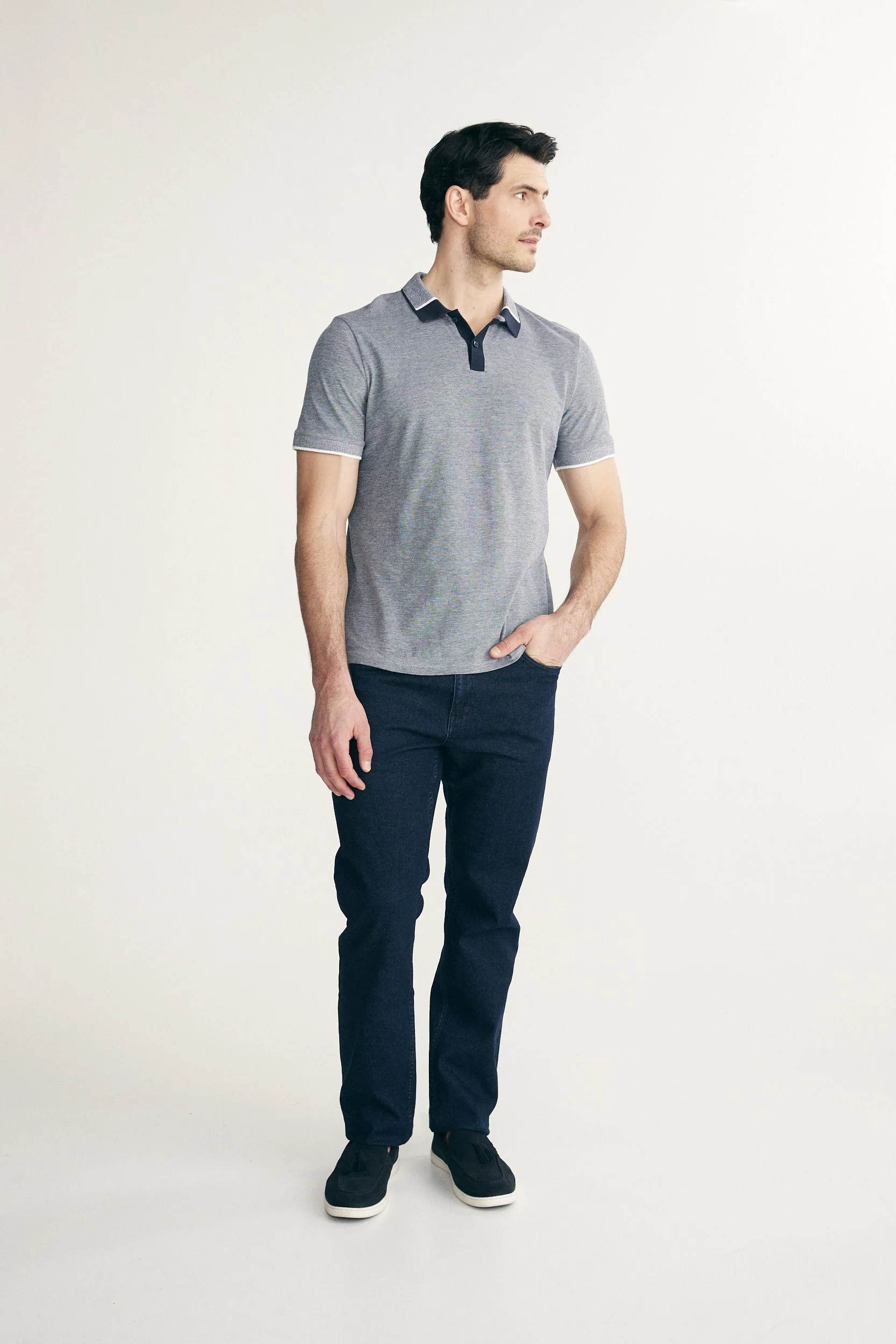 Polo with textured rib - Image 3