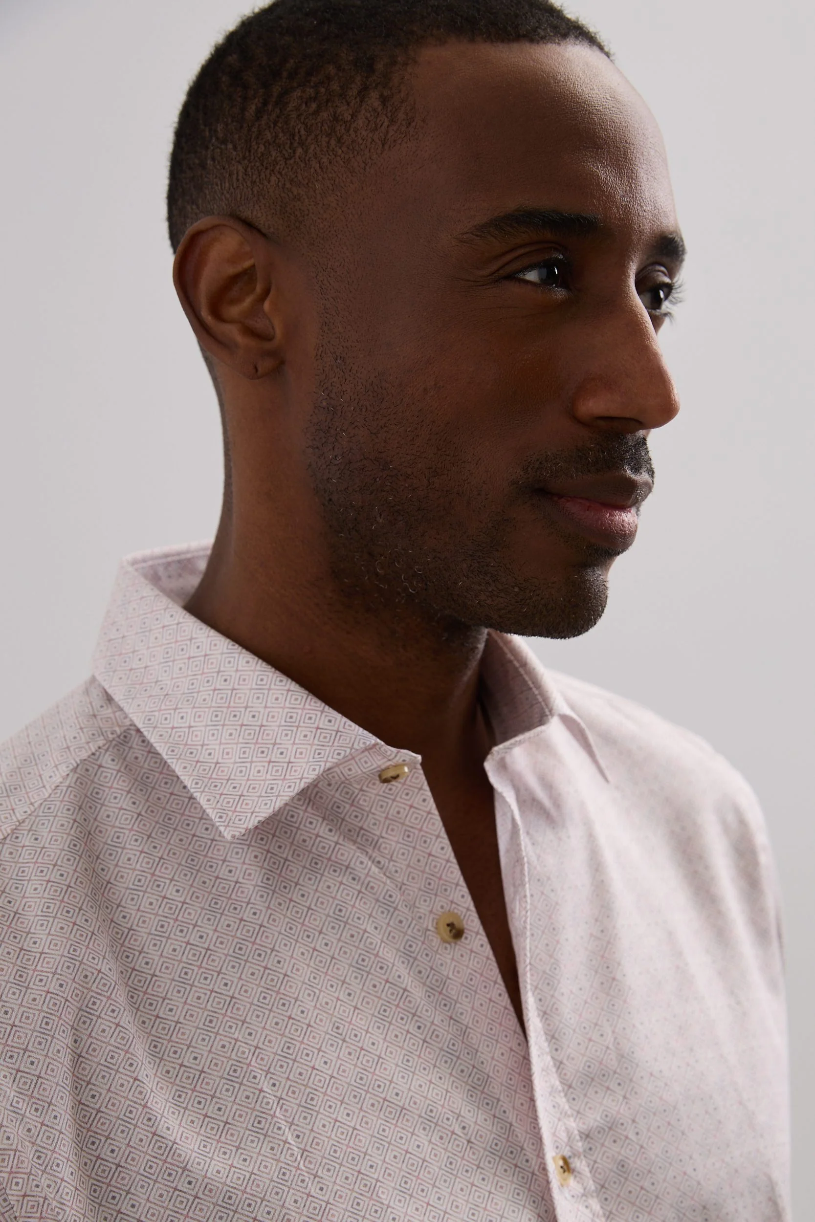 Printed poplin fitted shirt - Image 3
