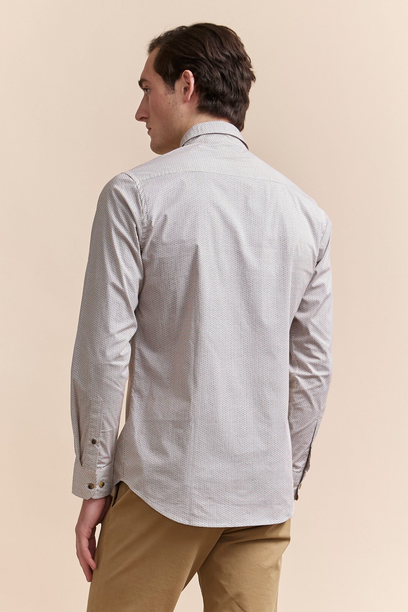Print stretch fitted shirt - Image 2