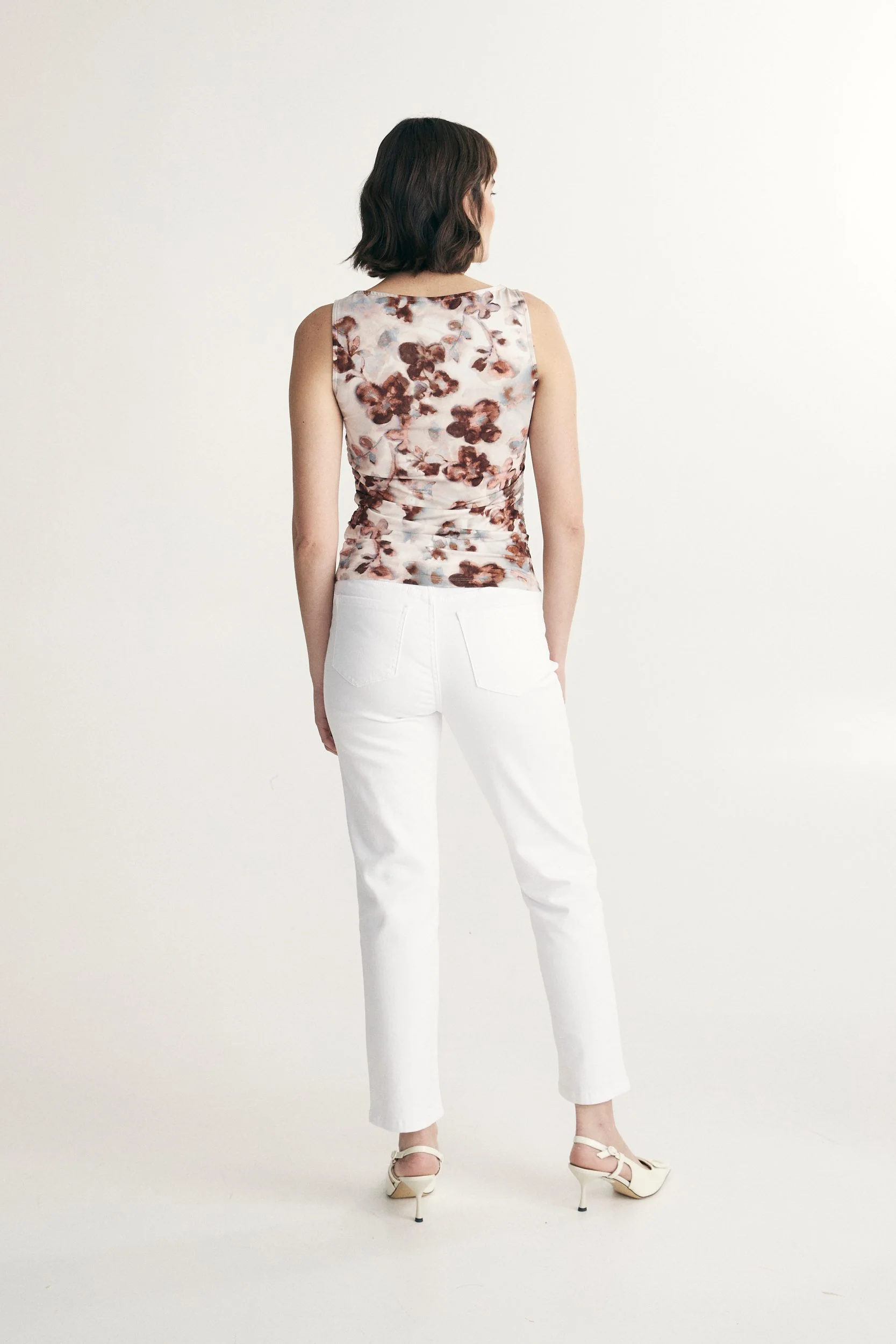 Printed boat neck top - Image 2
