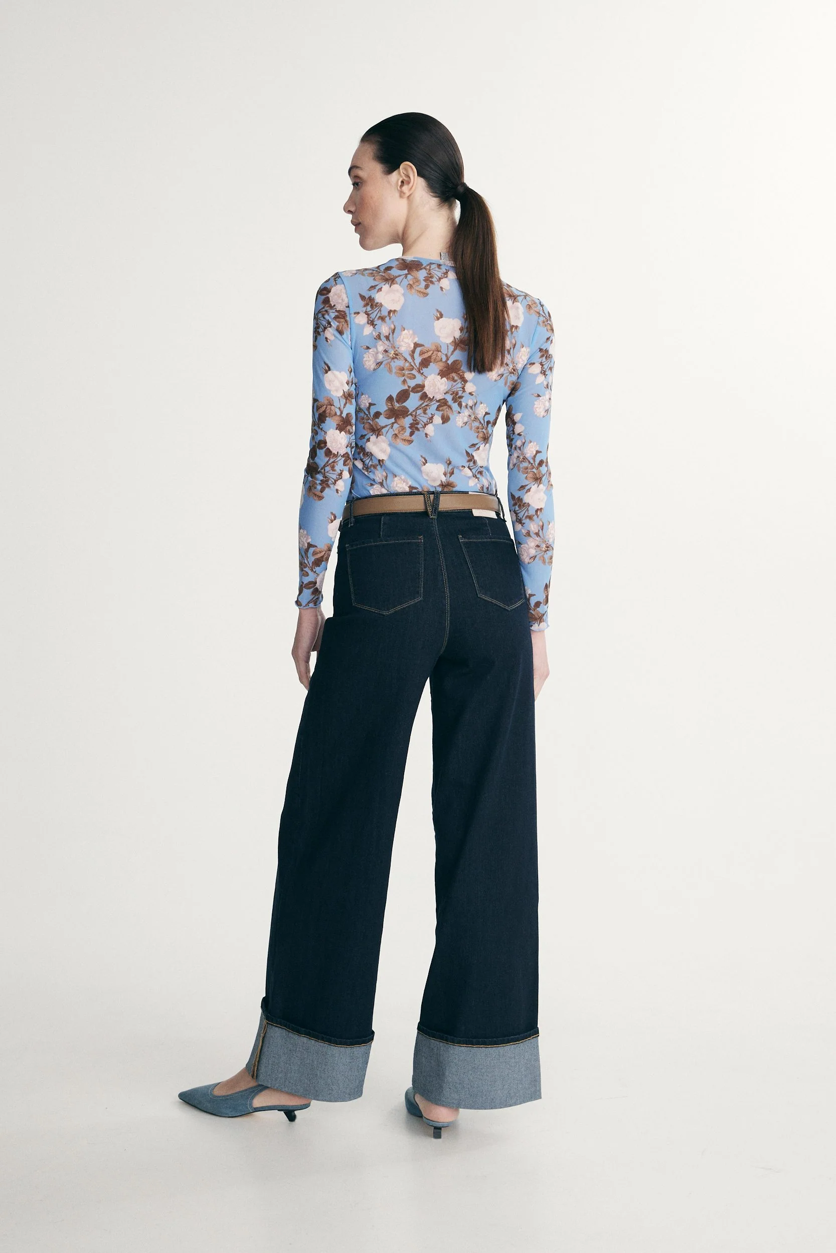 Printed floral mesh top - Image 5
