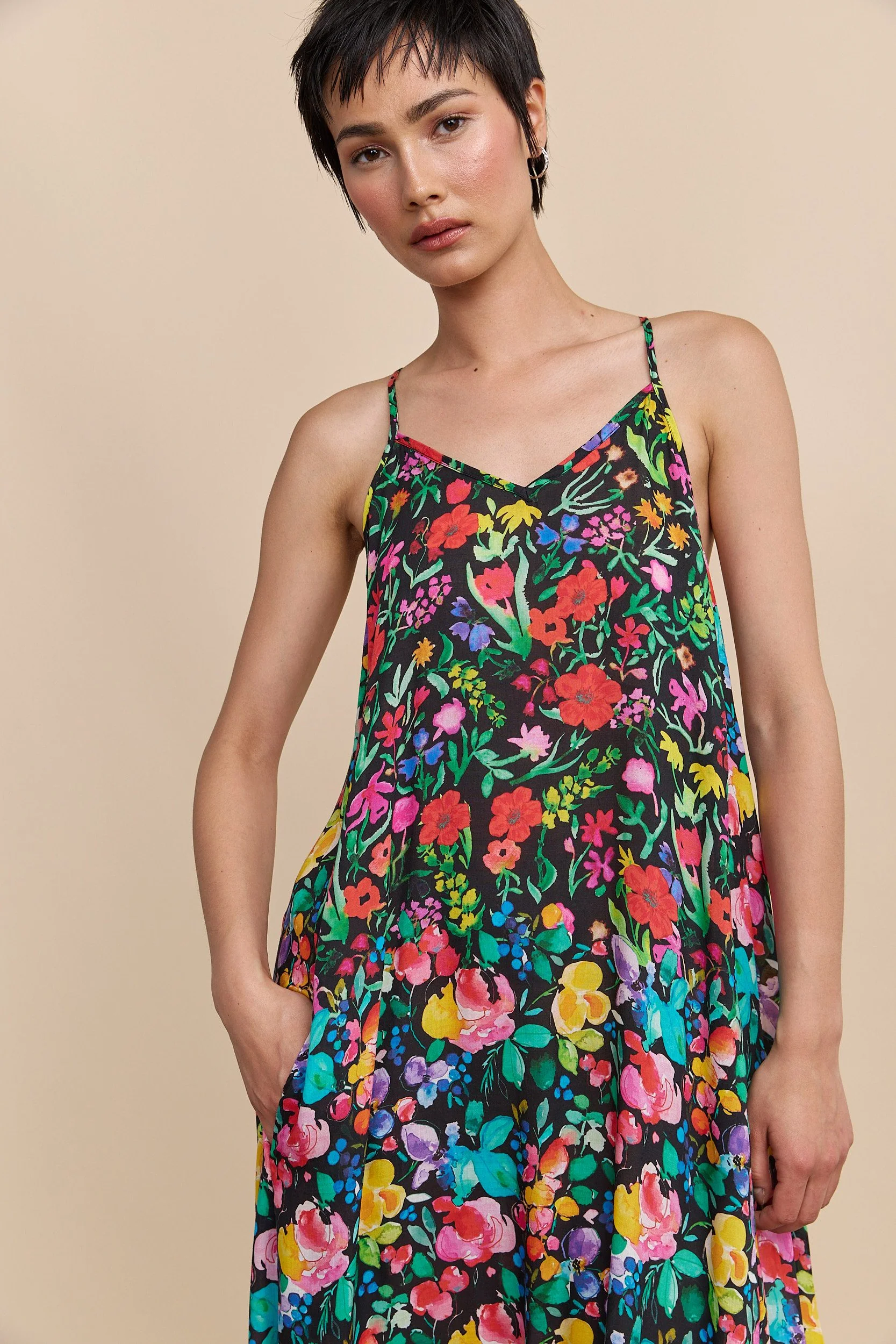 Maxi dress with floral print - Image 3