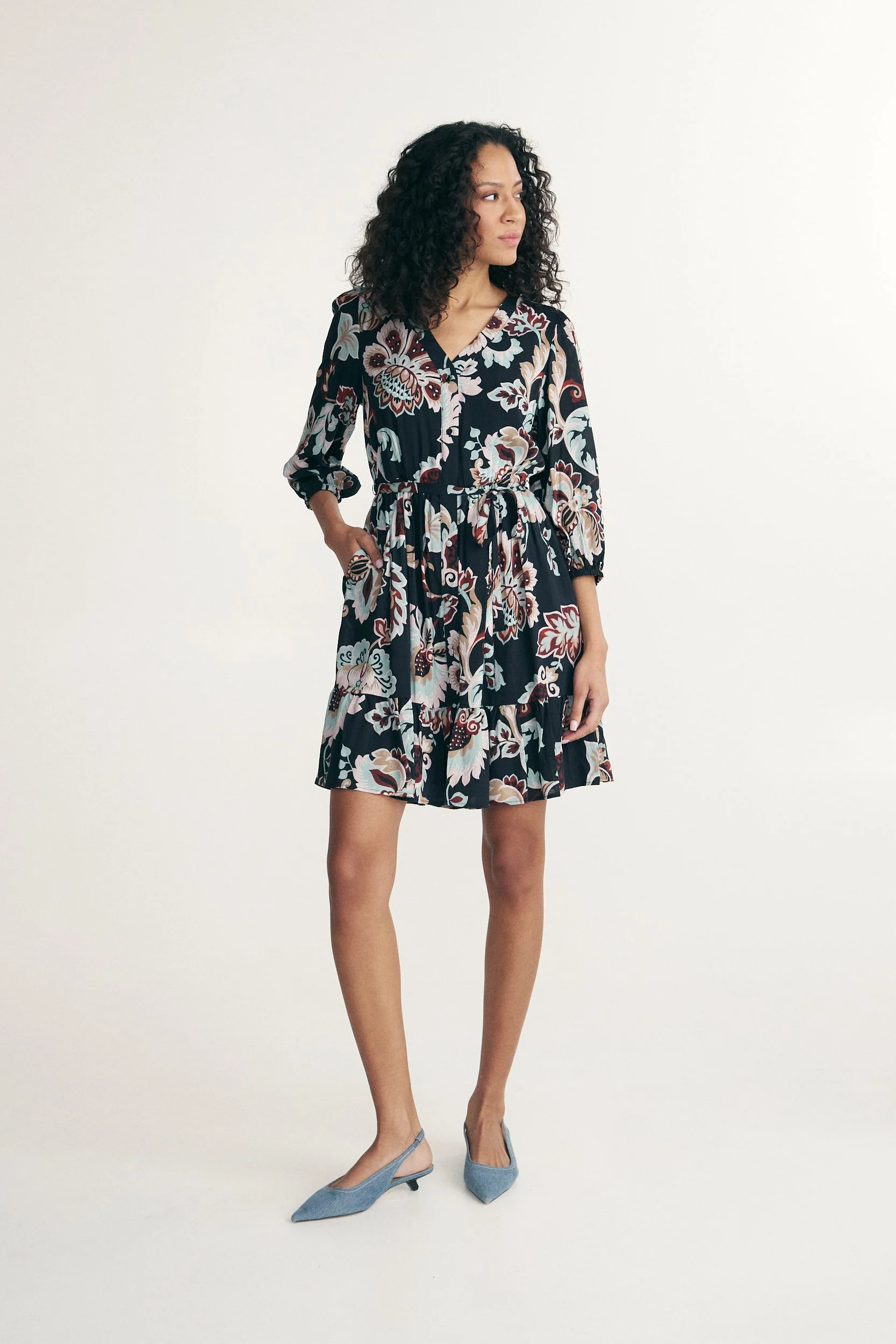 Printed fluid dress - Image 3