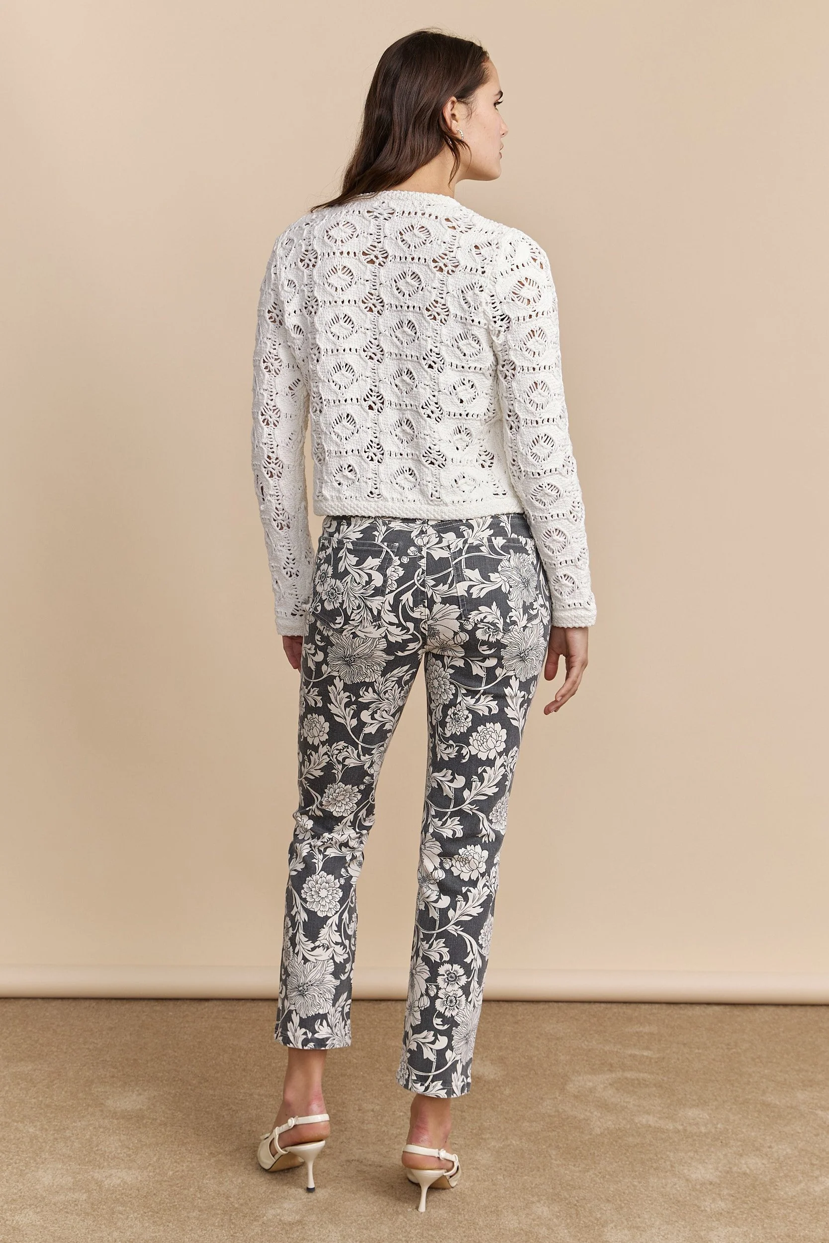 Printed high waist crop jean - Image 2