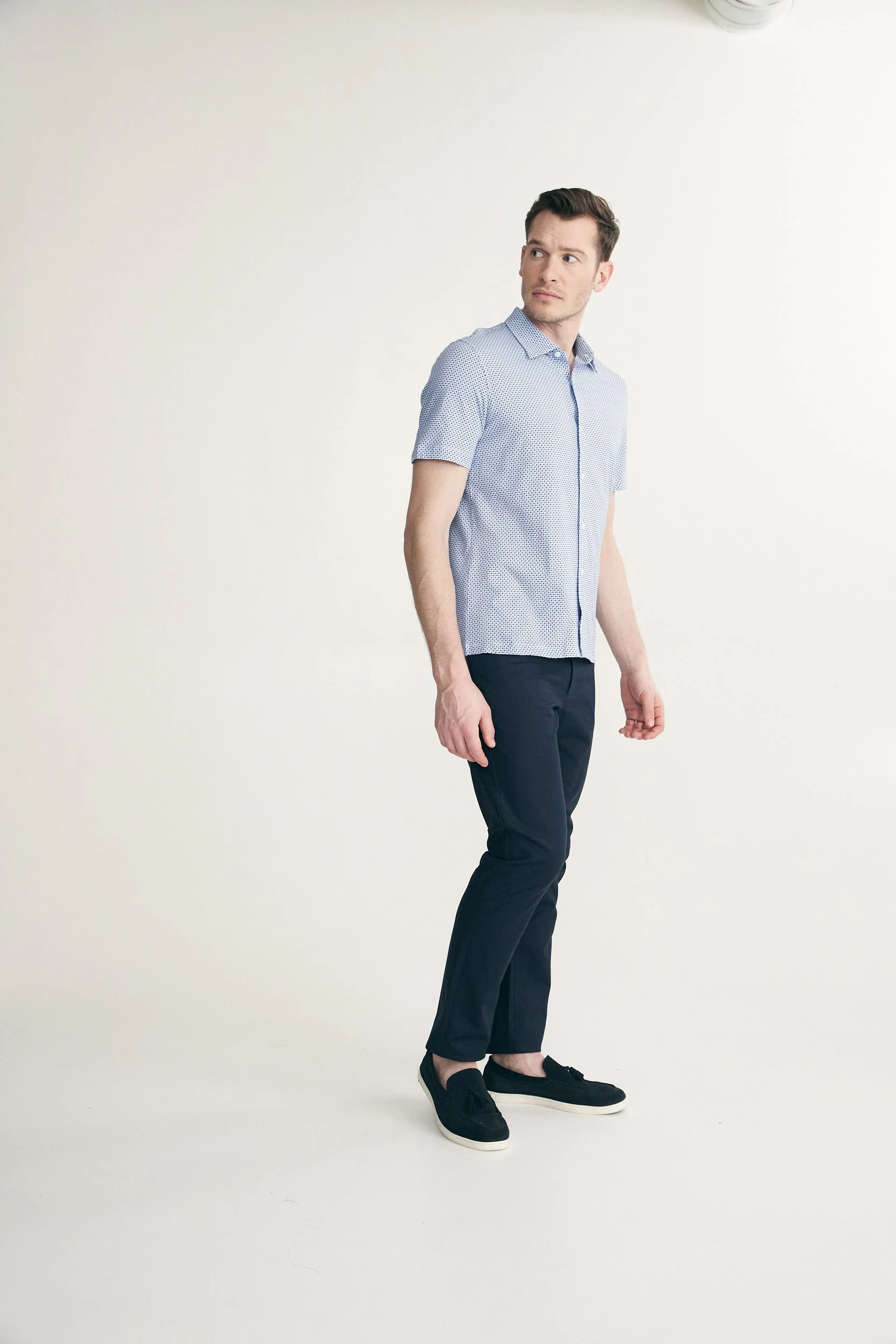 Houndstooth printed jersey shirt - Image 3