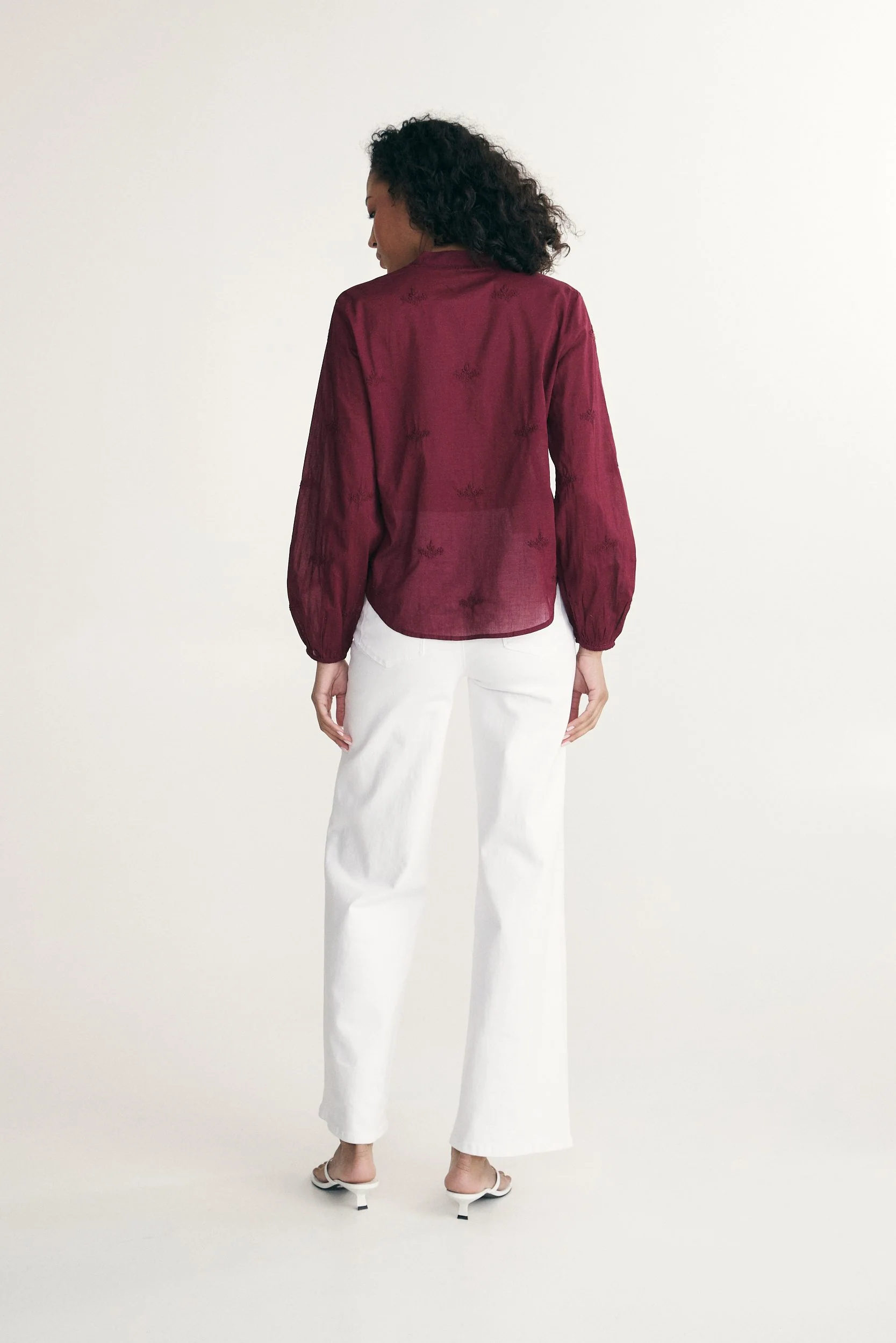 Puffy sleeve shirt with embrodery - Image 5