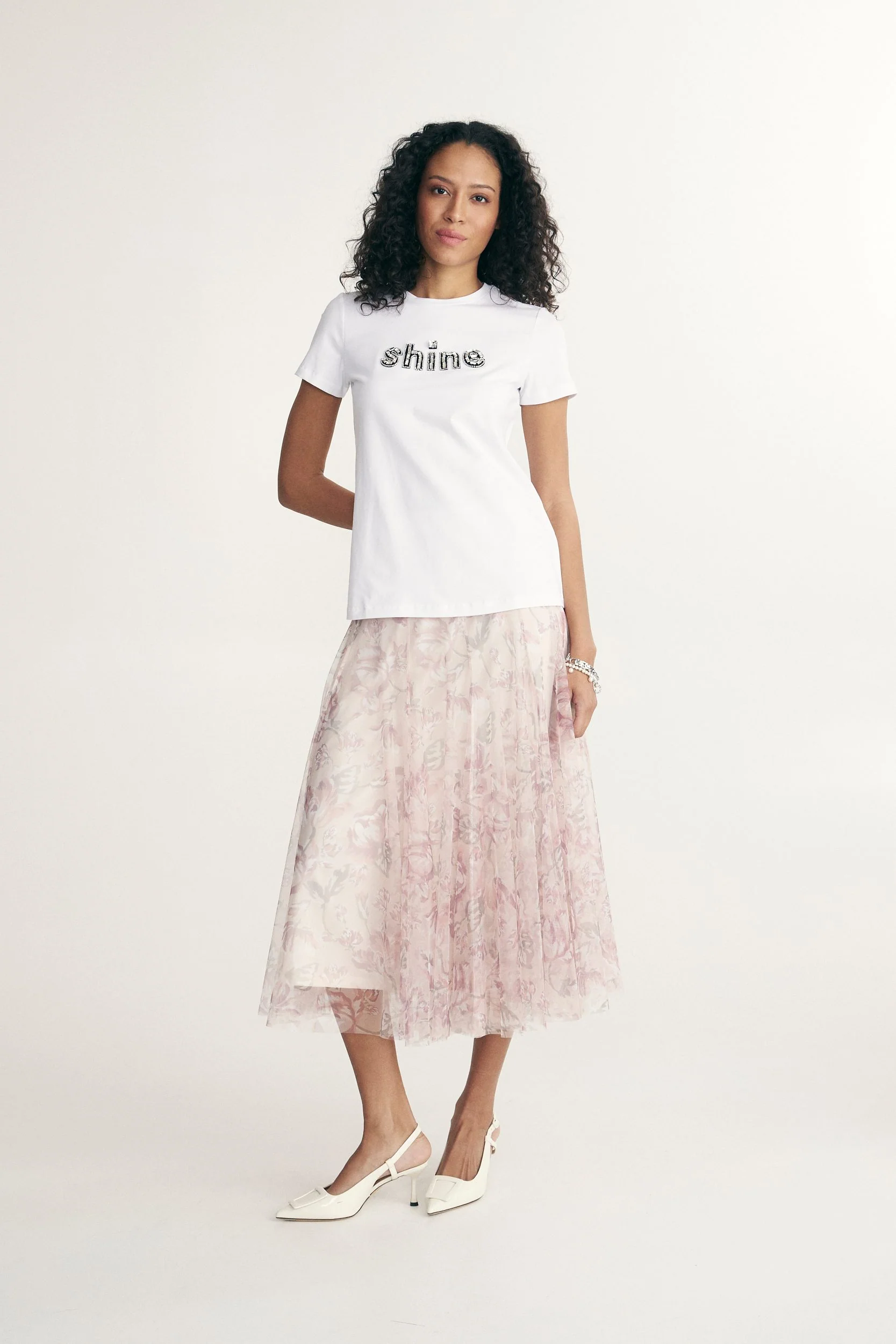 Regular fit t-shirt with rhinestones - Image 3