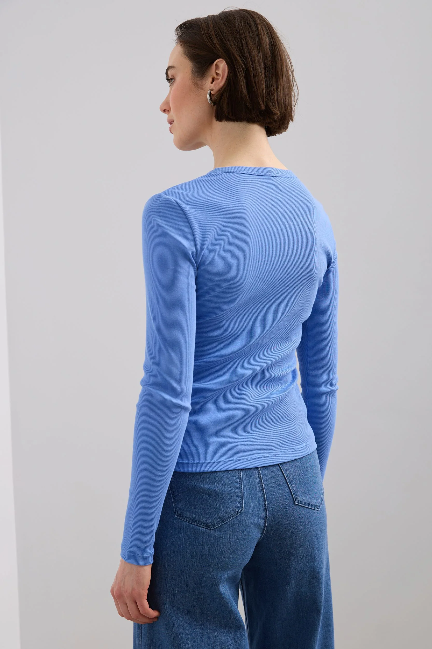 Ribbed long sleeve top - Image 3