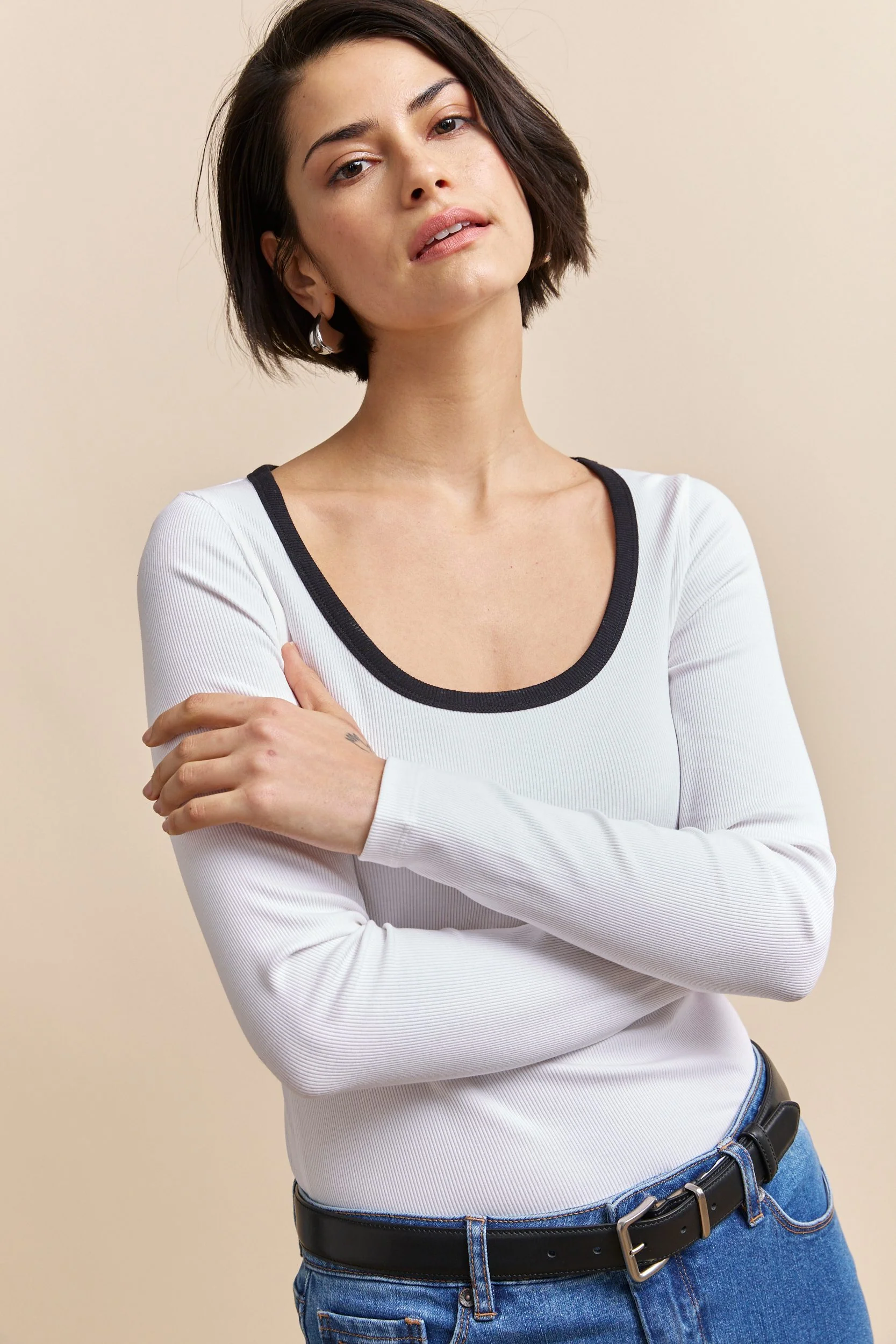 Ribbed long sleeves top - Image 4
