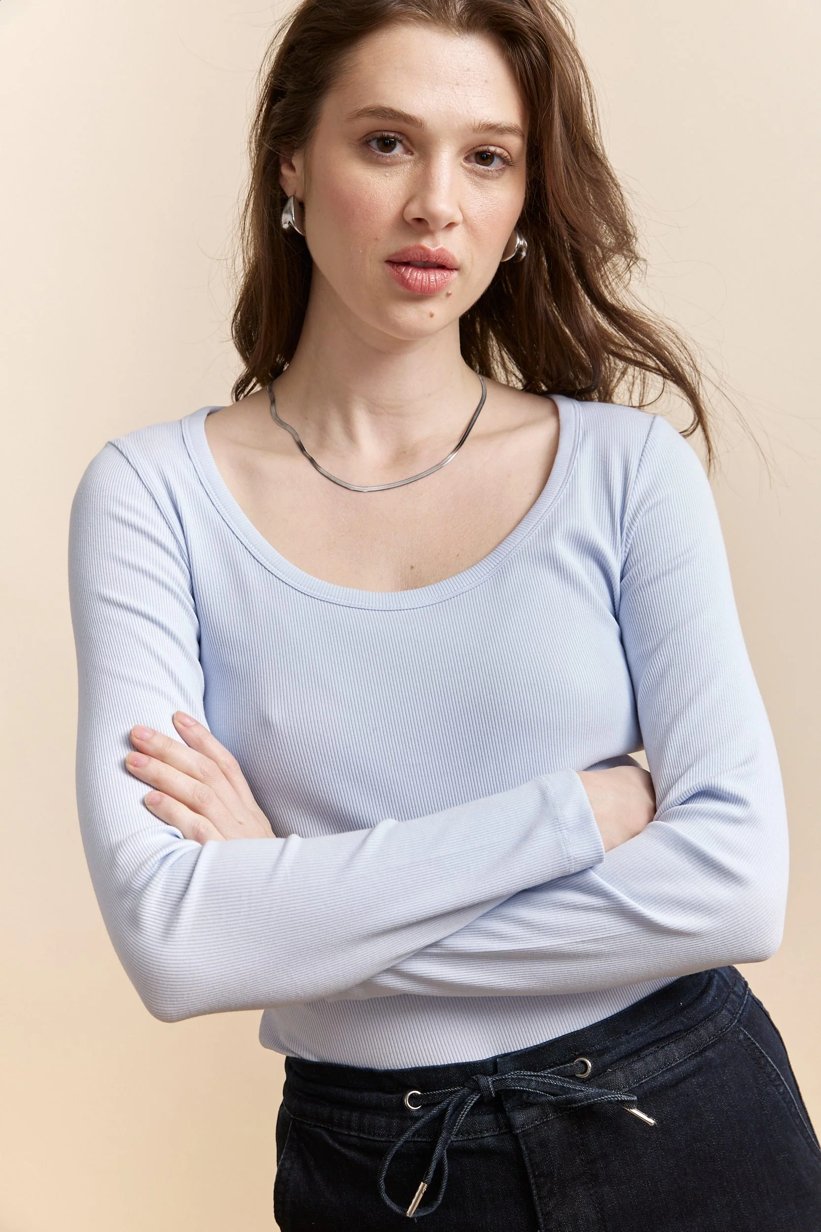Ribbed long sleeves top - Image 6