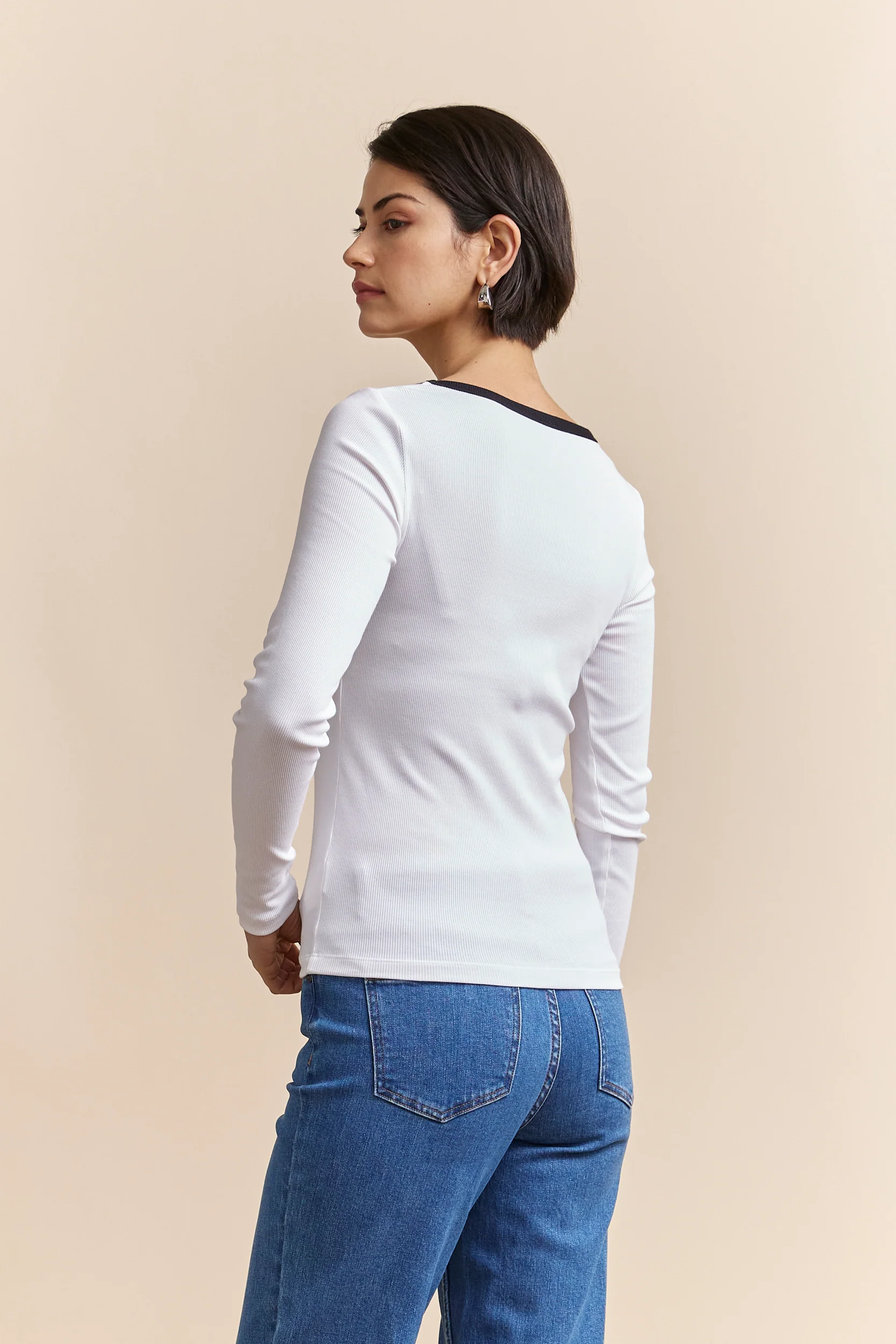 Ribbed long sleeves top - Image 8
