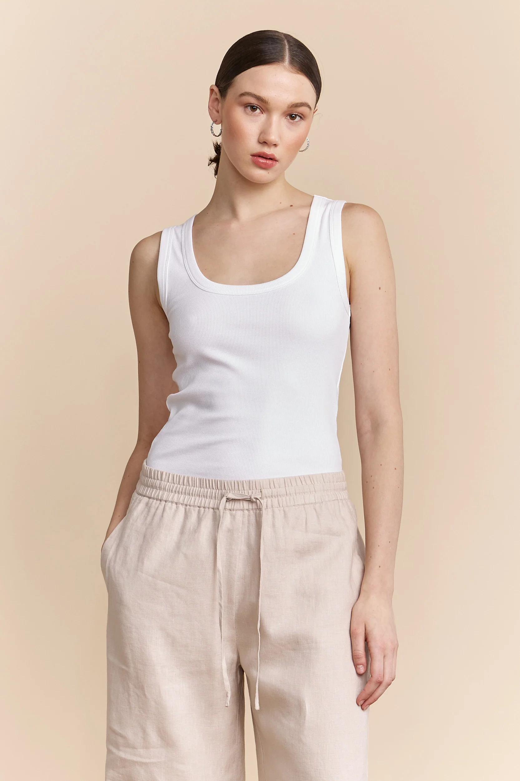 Ribbed tank top with scoop neck - Image 14