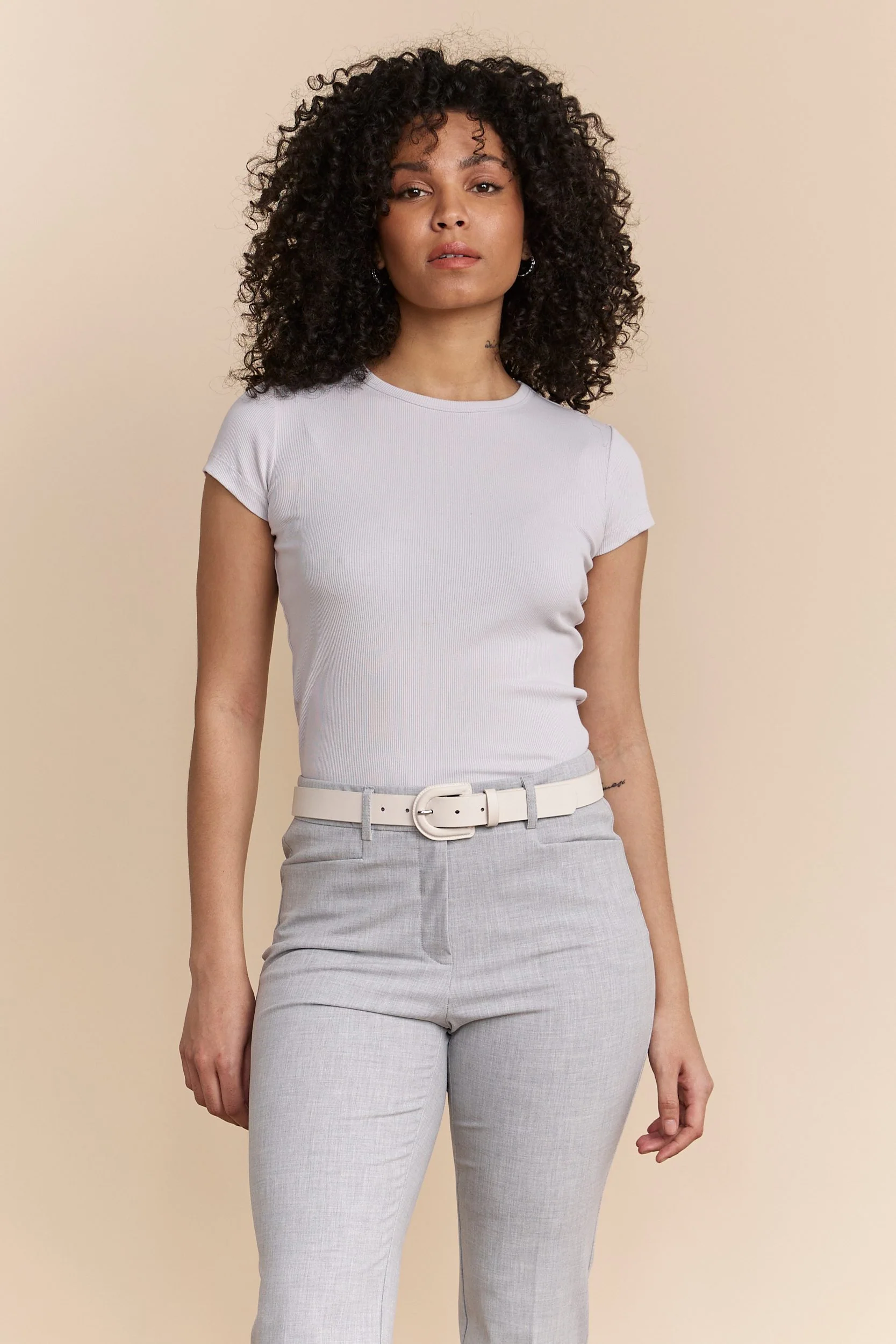 Ribbed t-shirt with crew neck - Image 14