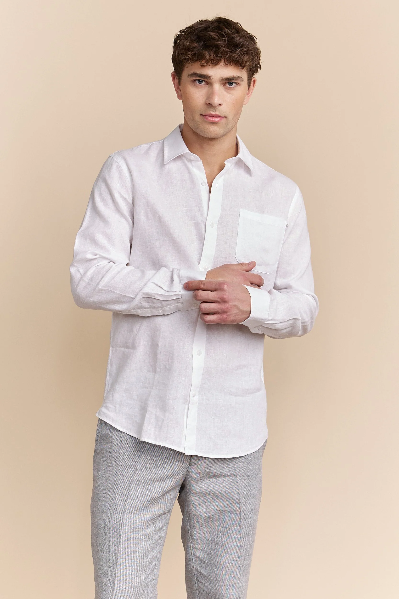 Semi-Fitted Linen shirt - Image 18