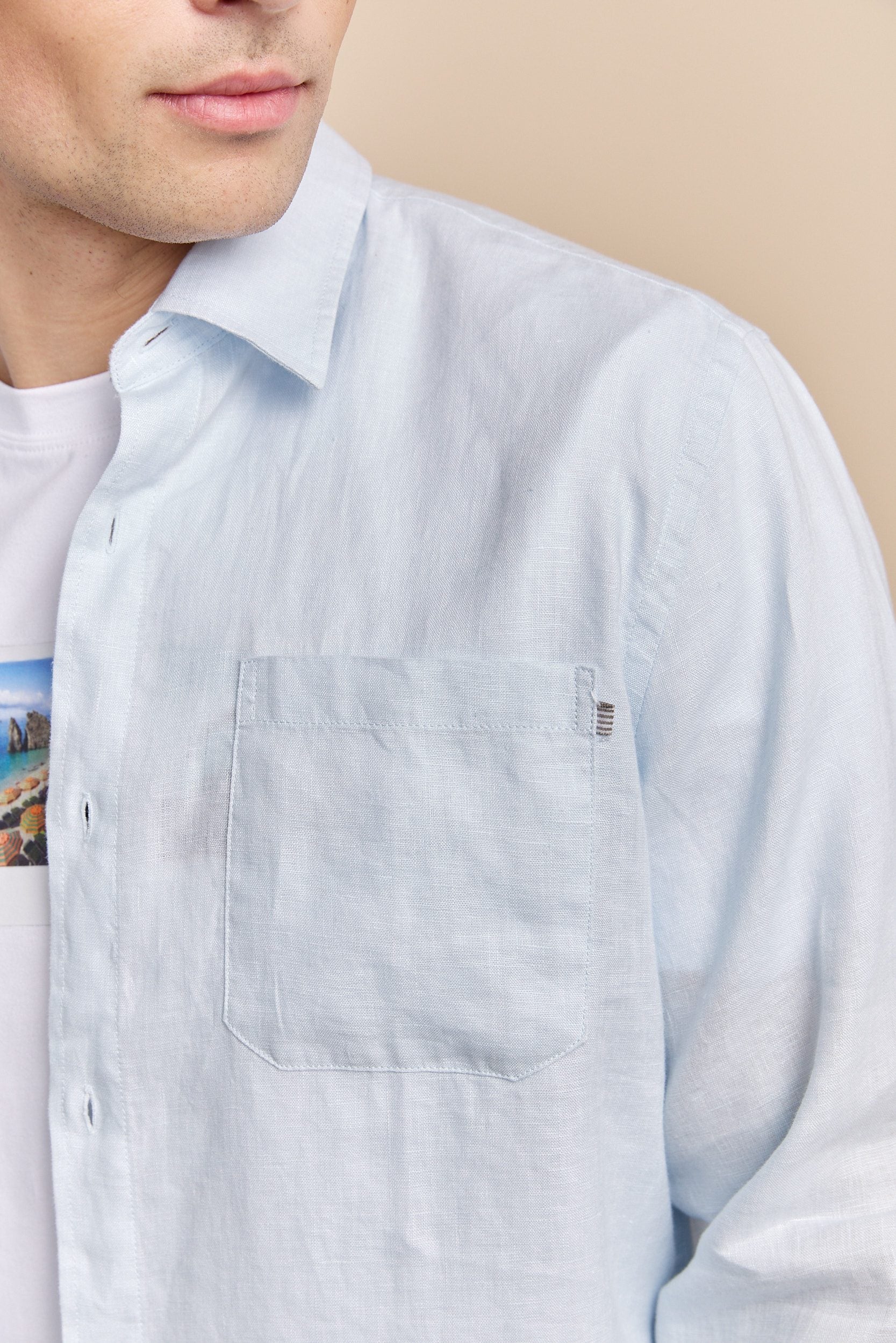 Semi-Fitted Linen shirt - Image 7