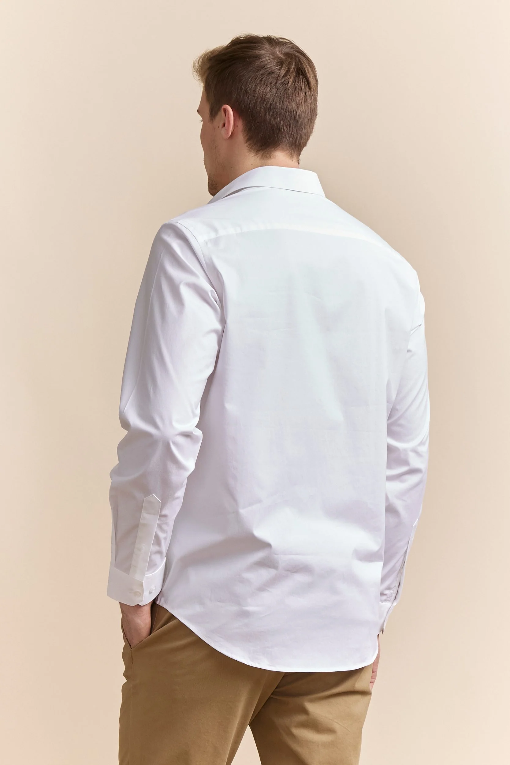 Semi-Fitted stretch poplin shirt - Image 6