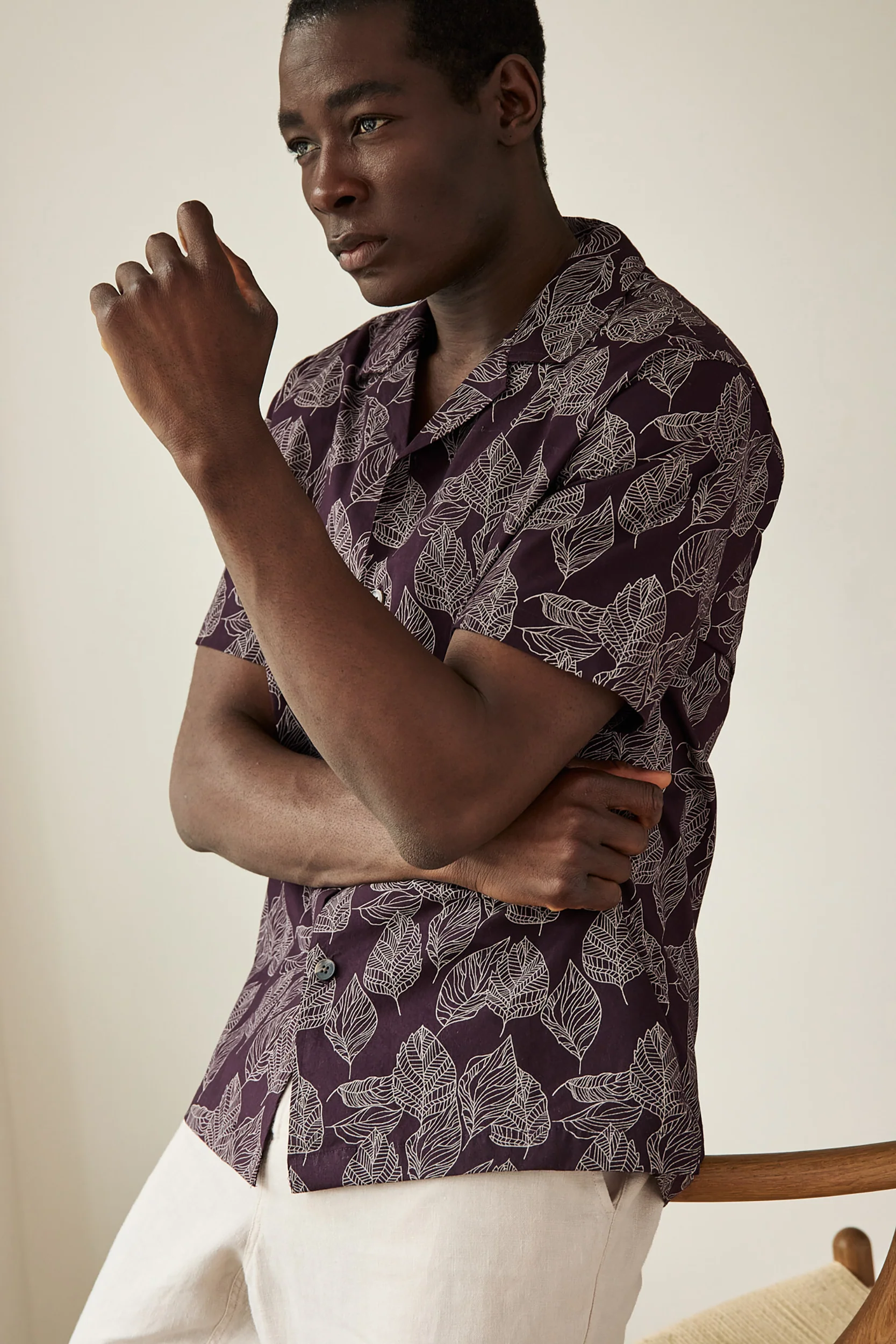 Shirt with foliage print - Image 2