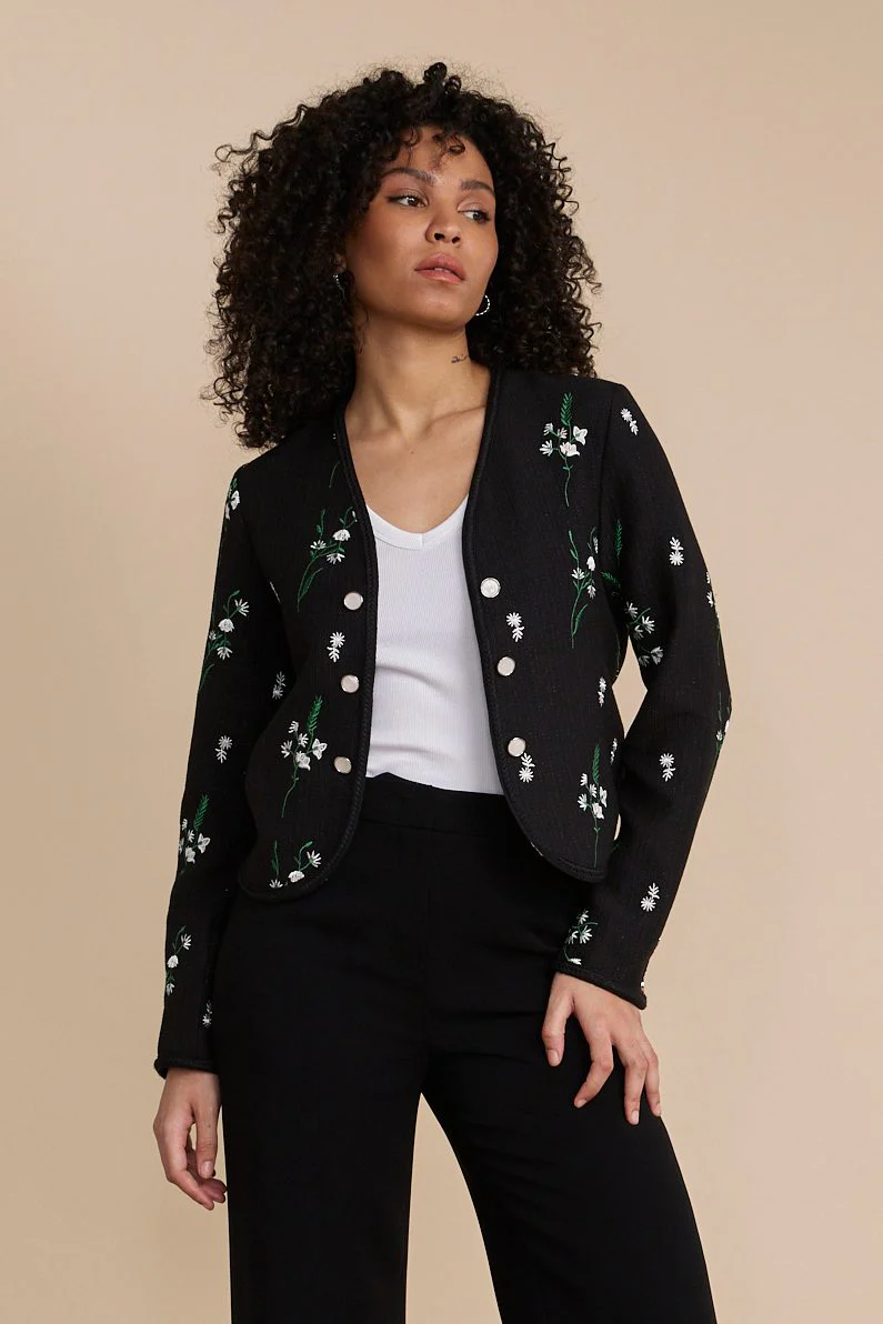 Short jacket with embroidery - Image 2
