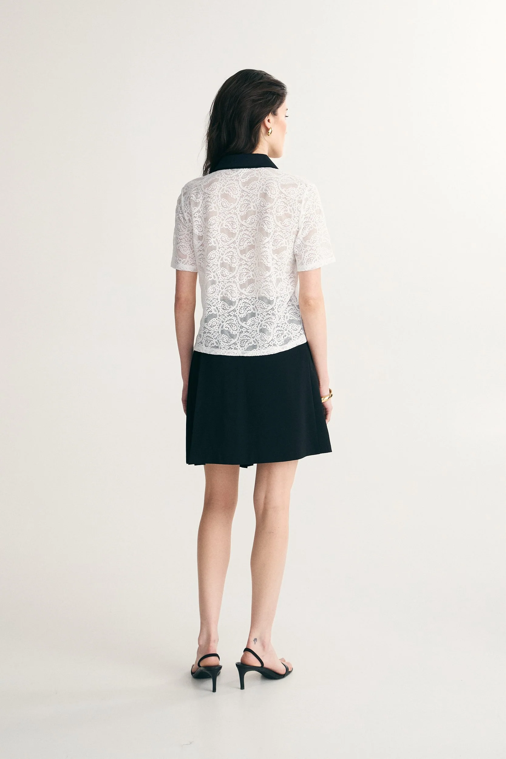 Short sleeve lace shirt - Image 2