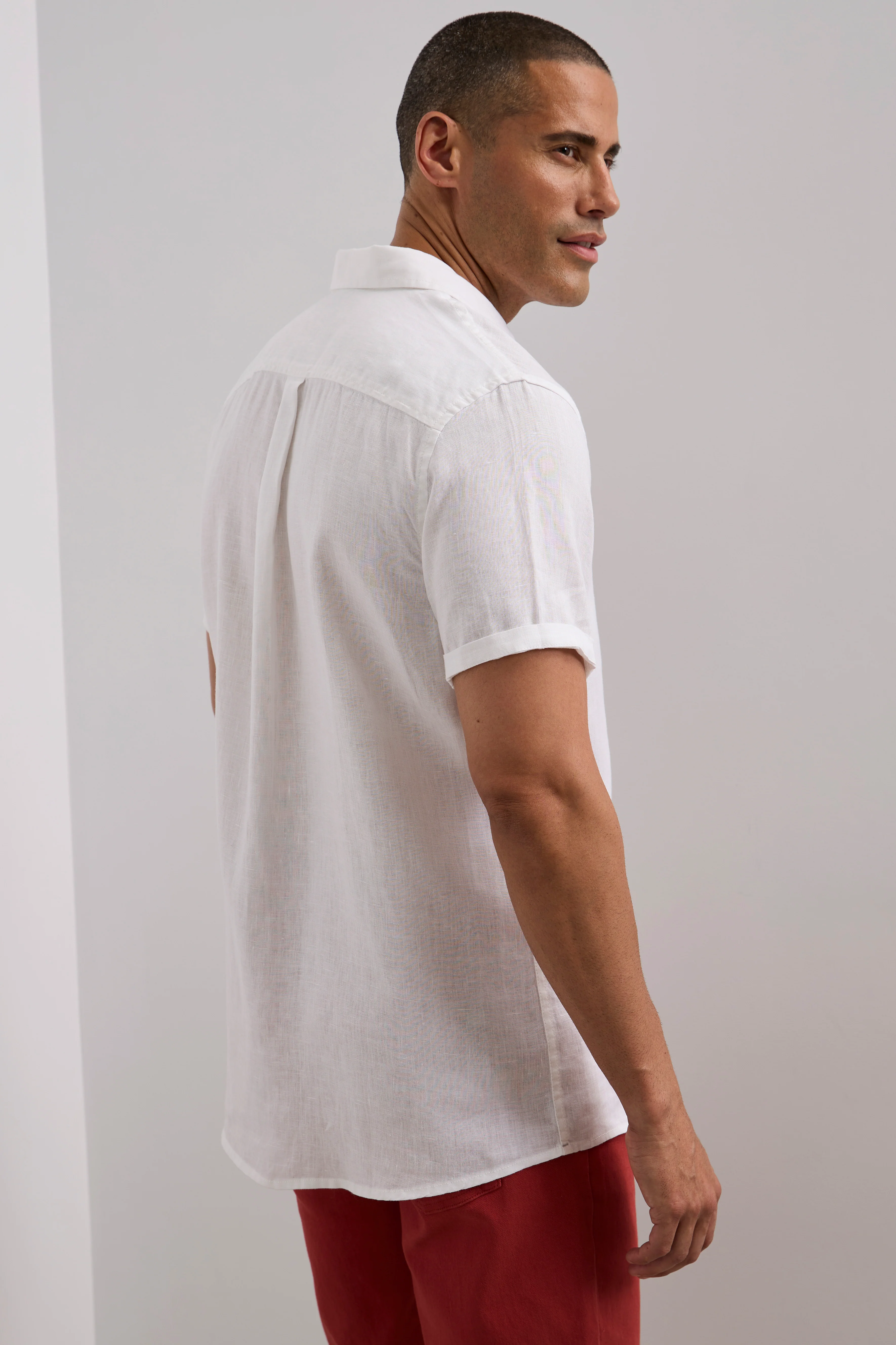 Short sleeve linen shirt - Image 4