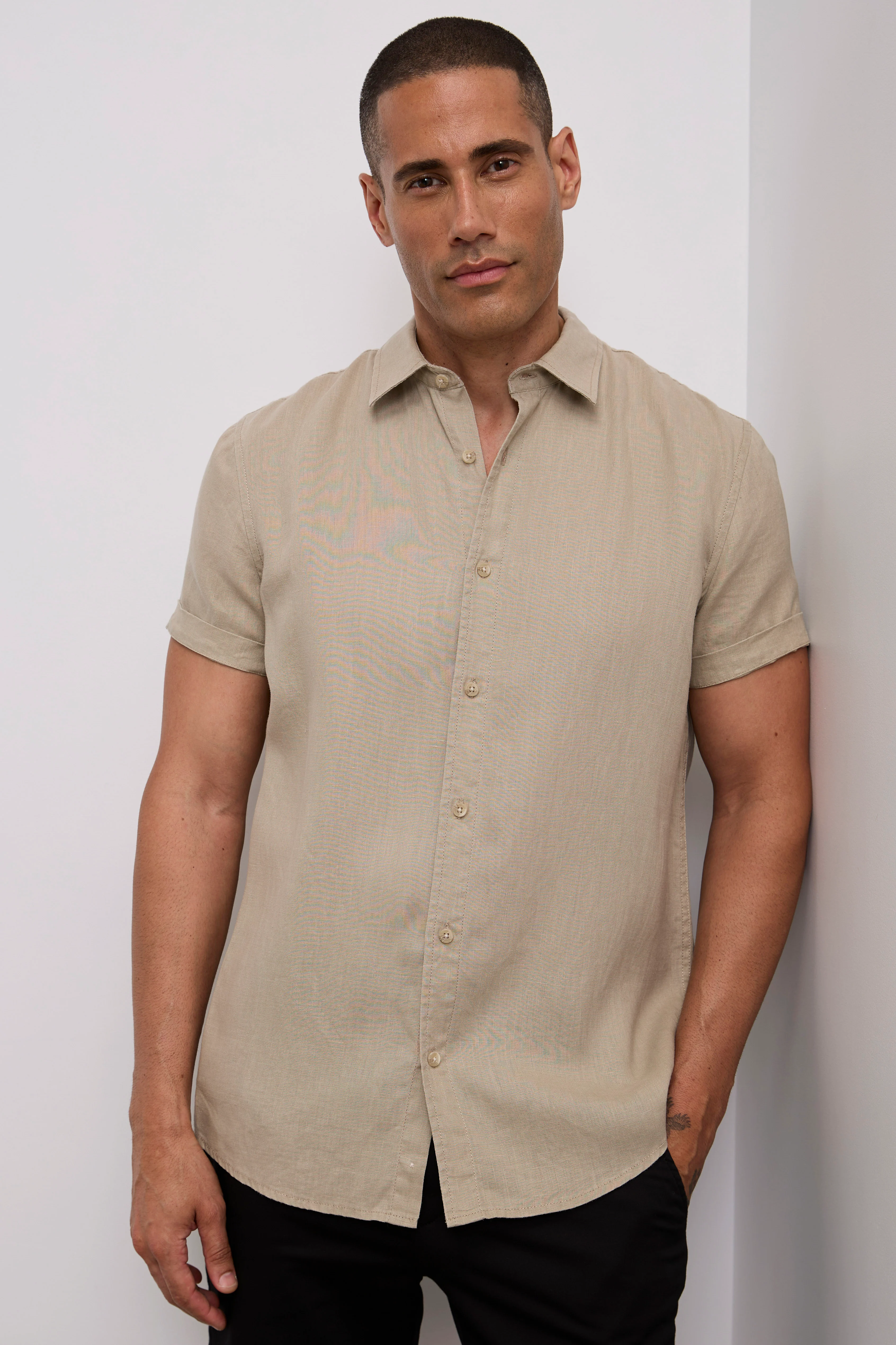 Short sleeve linen shirt - Image 5