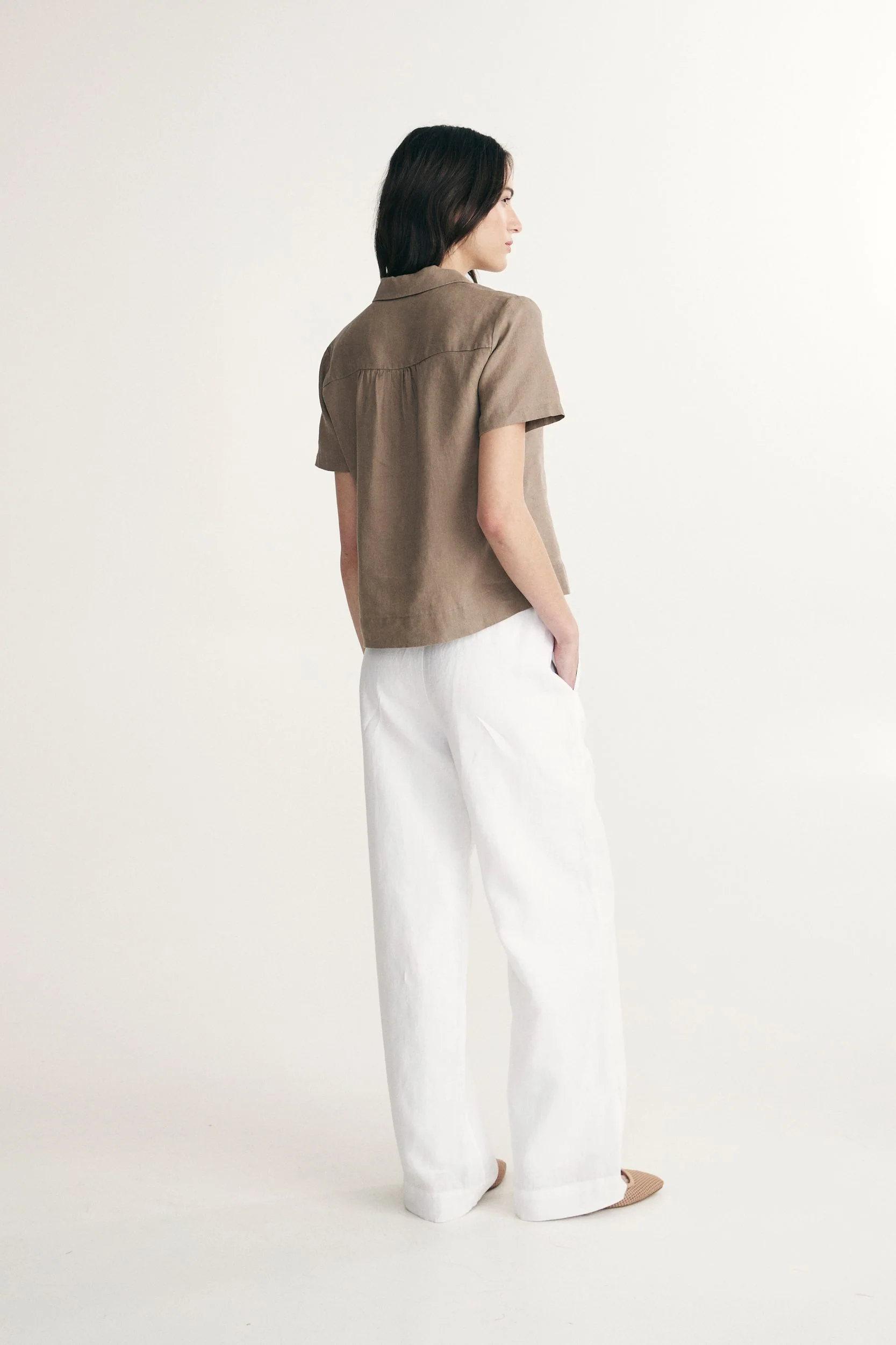 Short sleeve linen shirt - Image 5