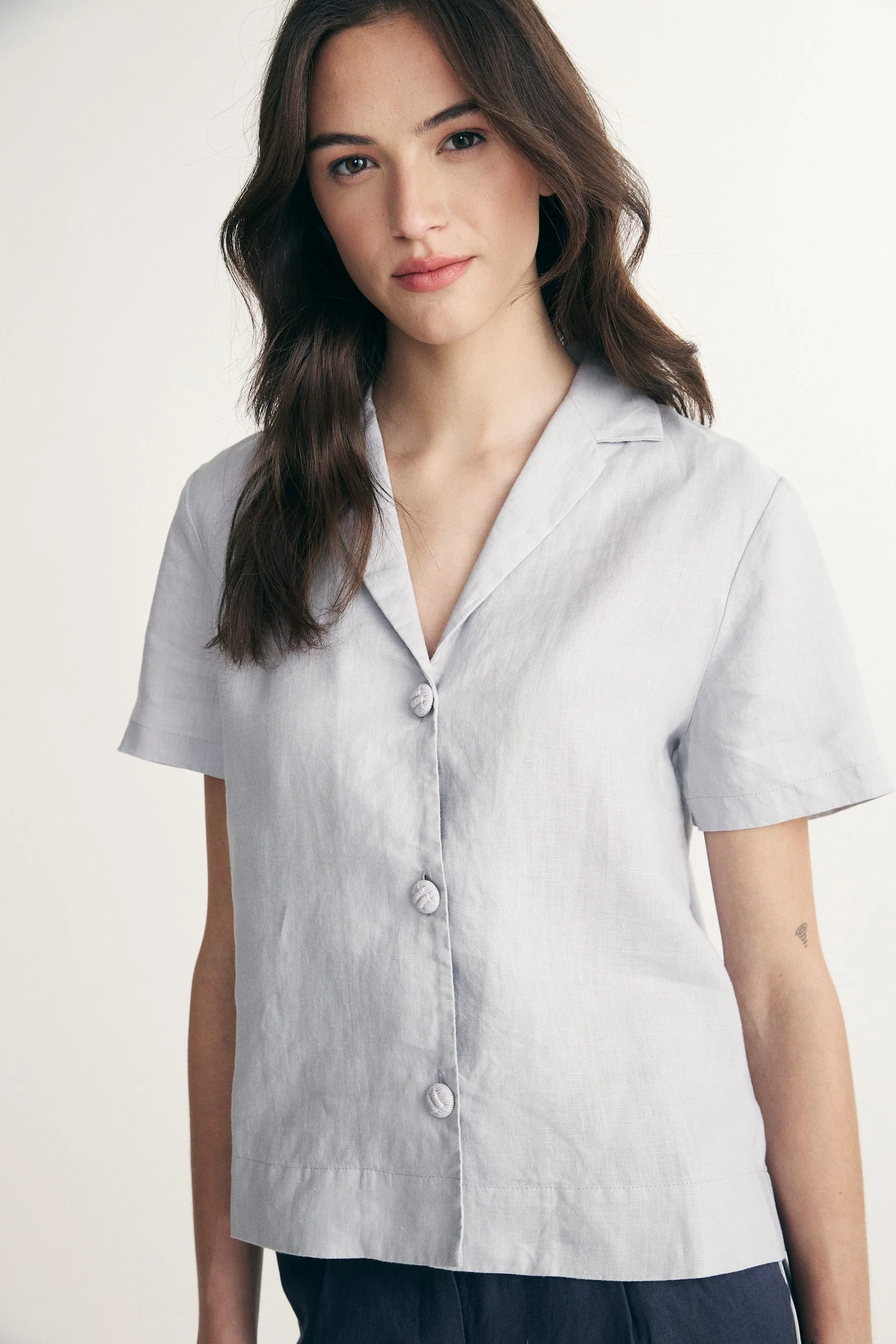 Short sleeve linen shirt - Image 7